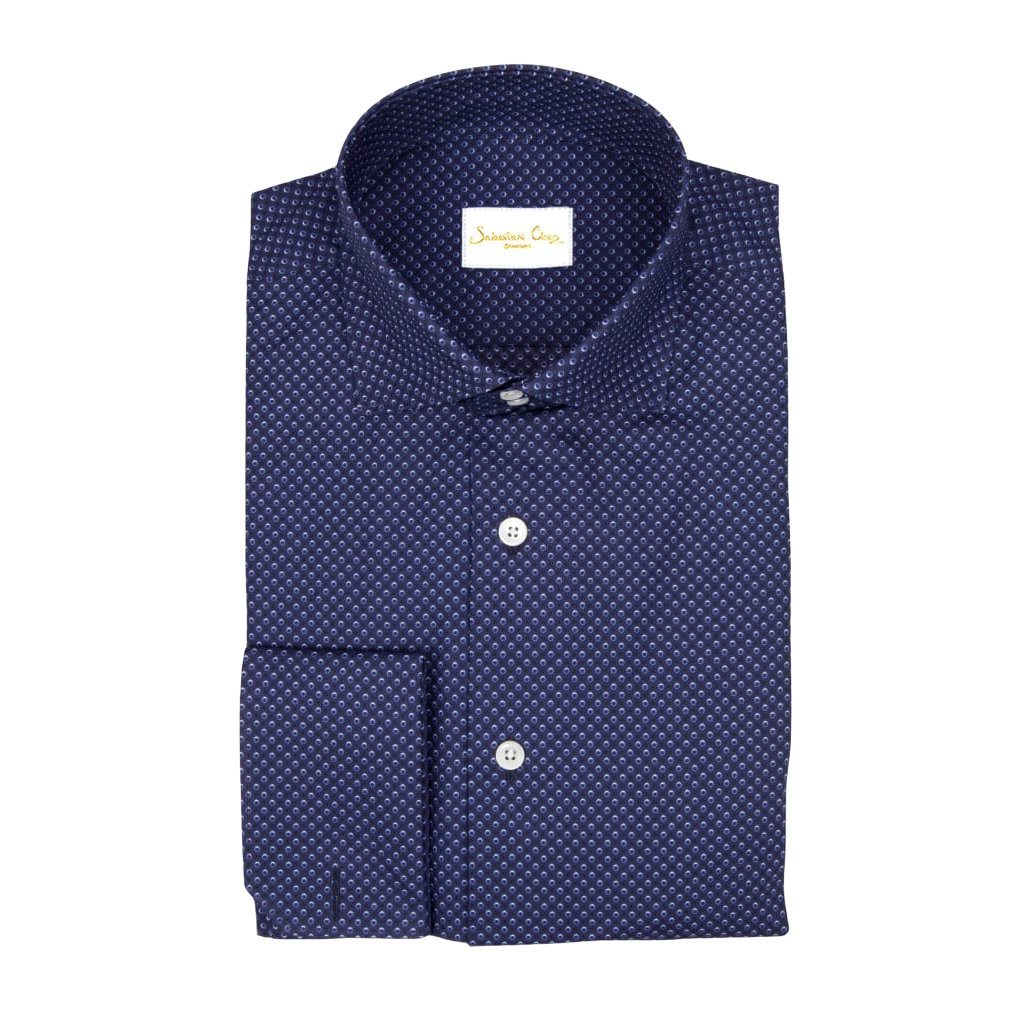 Navy Goccia Dress Shirt