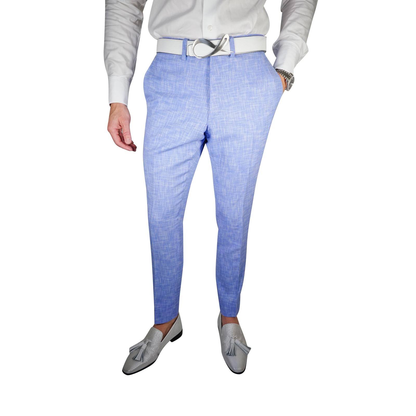 Lilac Blu Lino Tweed Trousers @ The Vault