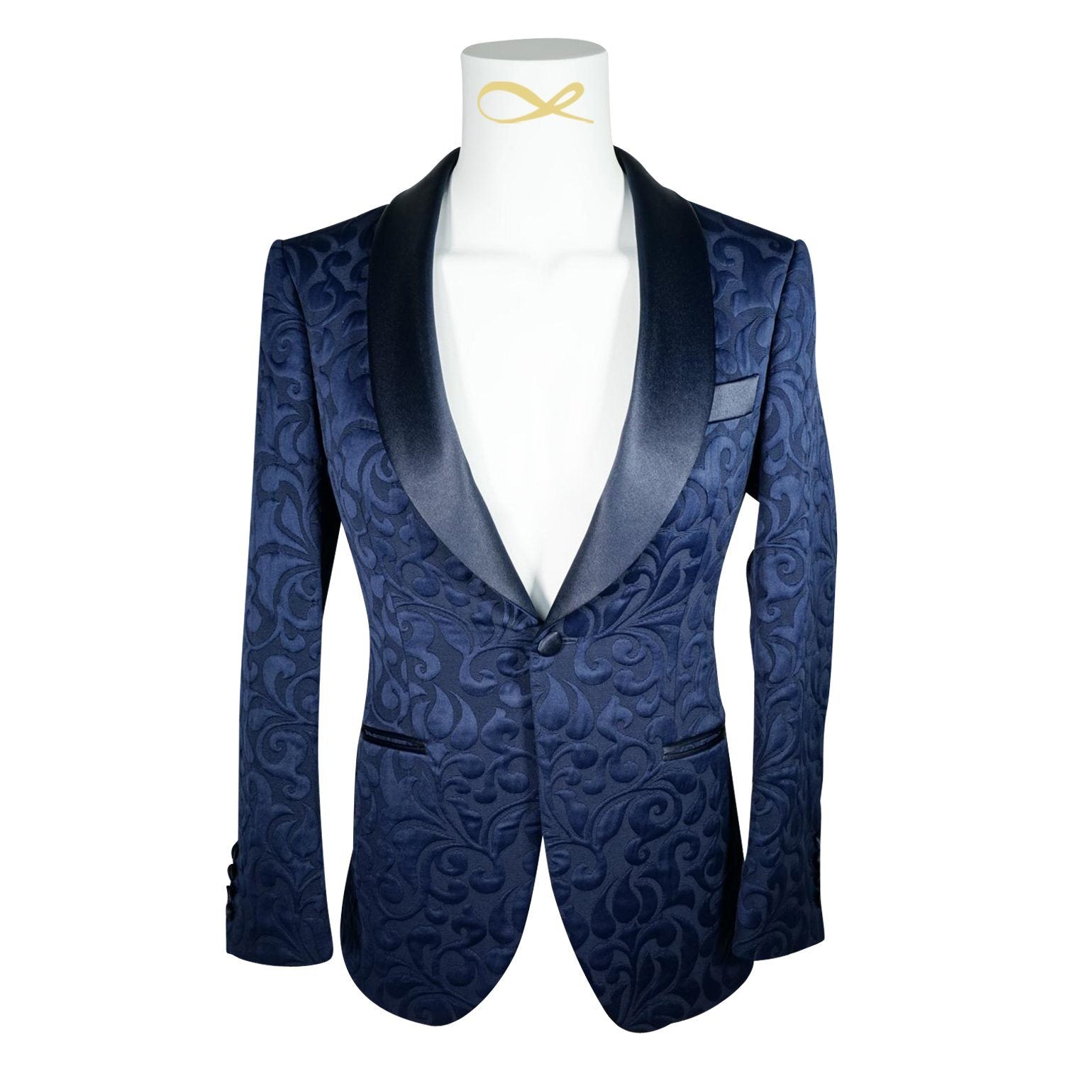 Navy Blue Paisley Dinner Jacket @ The Vault