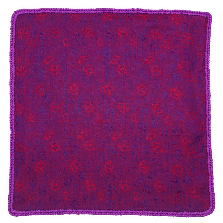 Chameleon Foglia with Purple Signature Border - Sebastian Cruz Couture