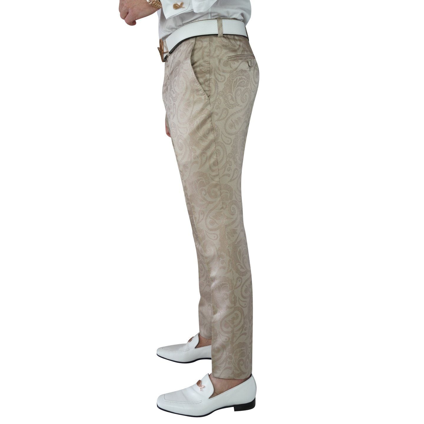 Champagne Oro Damasco Paisley Trousers @ The Vault