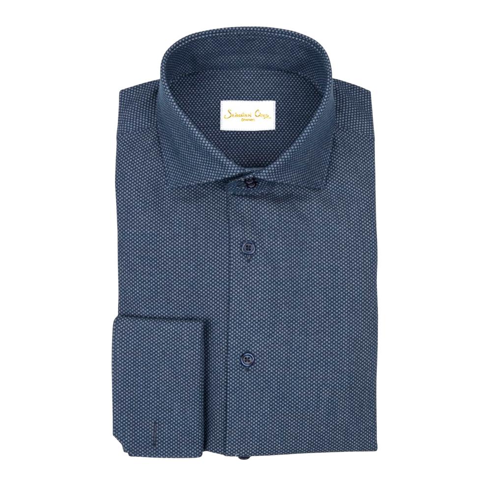 Navy Sphere Weavetex Dress Shirt