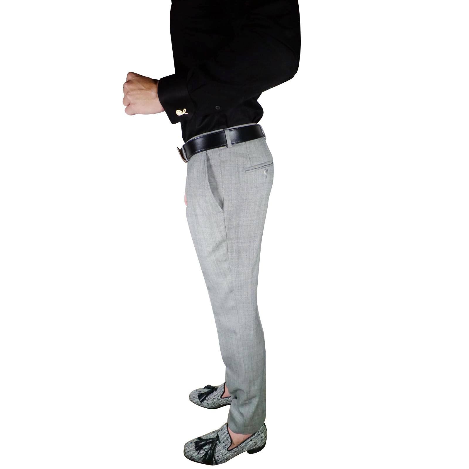 S by Sebastian Fossile Grey Trousers @ The Vault