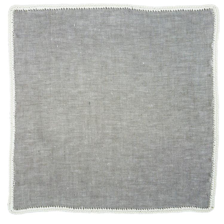 Gunmetal Grigio with Off White Signature Borders - Sebastian Cruz Couture