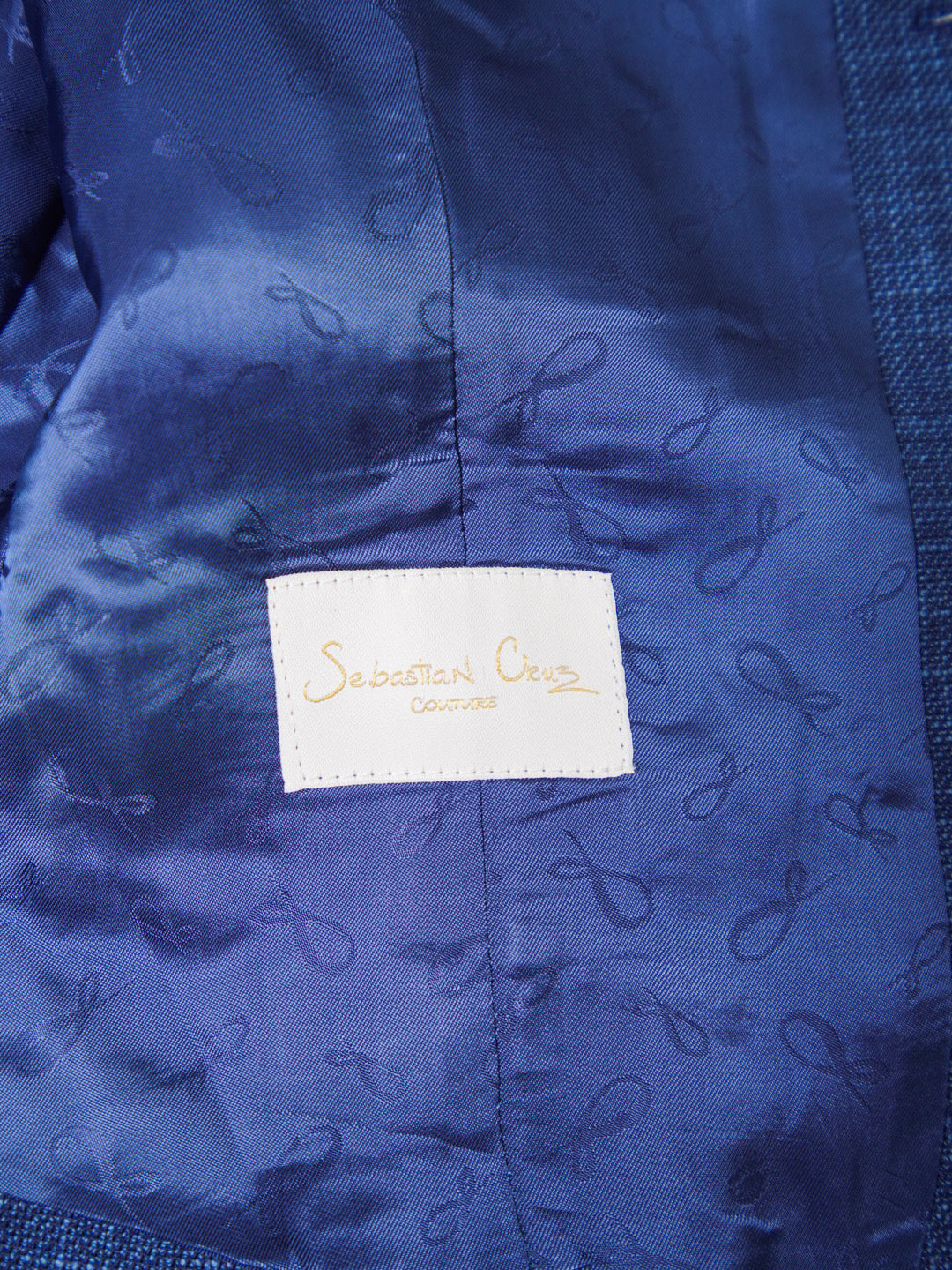 Prussian Blu Lino Tweed Ciottoli Waistcoat @ The Vault