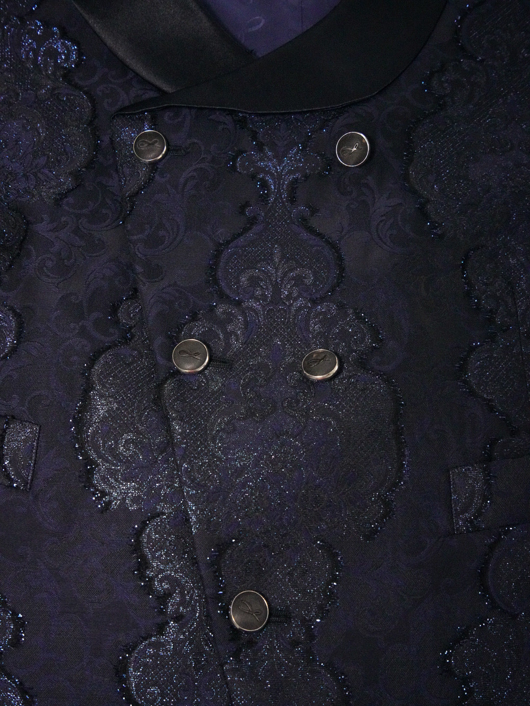 Navy Versaille Double Breasted Waistcoat