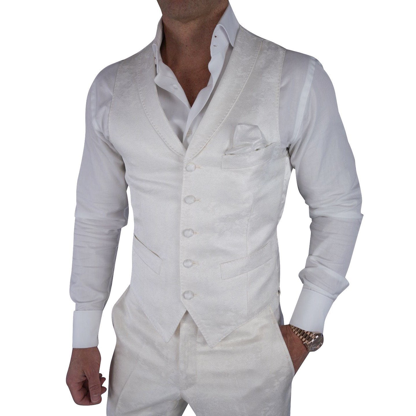 Vanilla Brillo Ciottoli Waistcoat