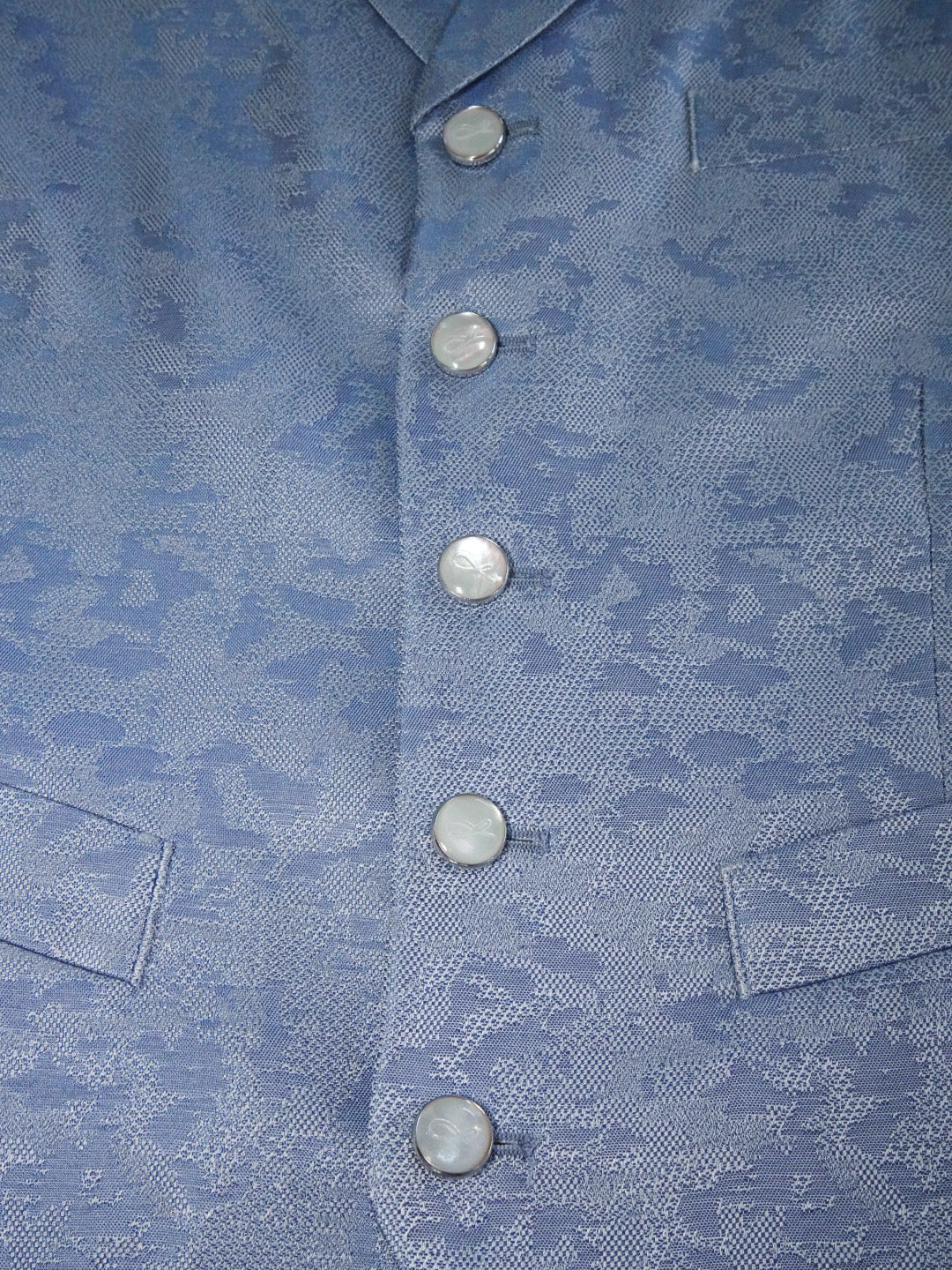 Baby Blu Brillo Ciottoli Waistcoat