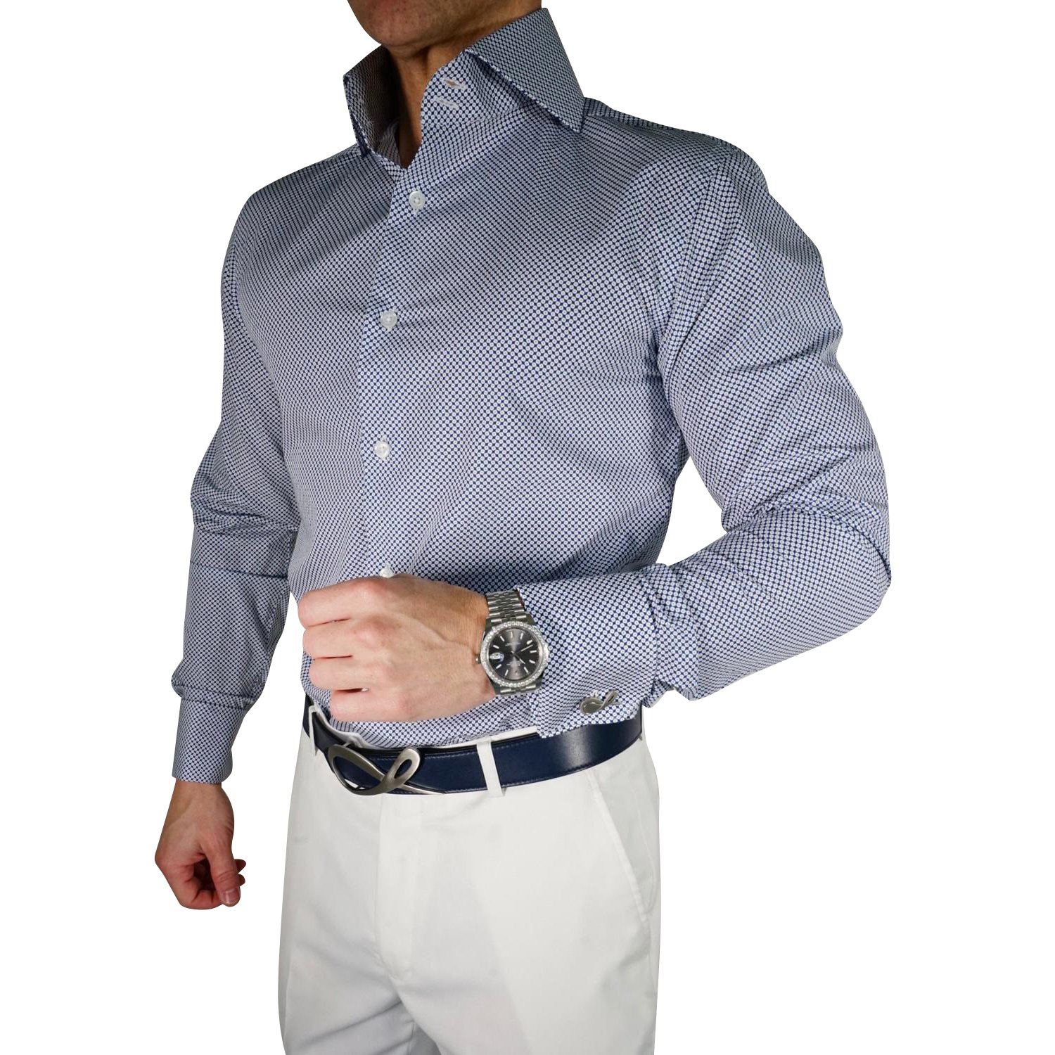 Navy Vector Dress Shirt