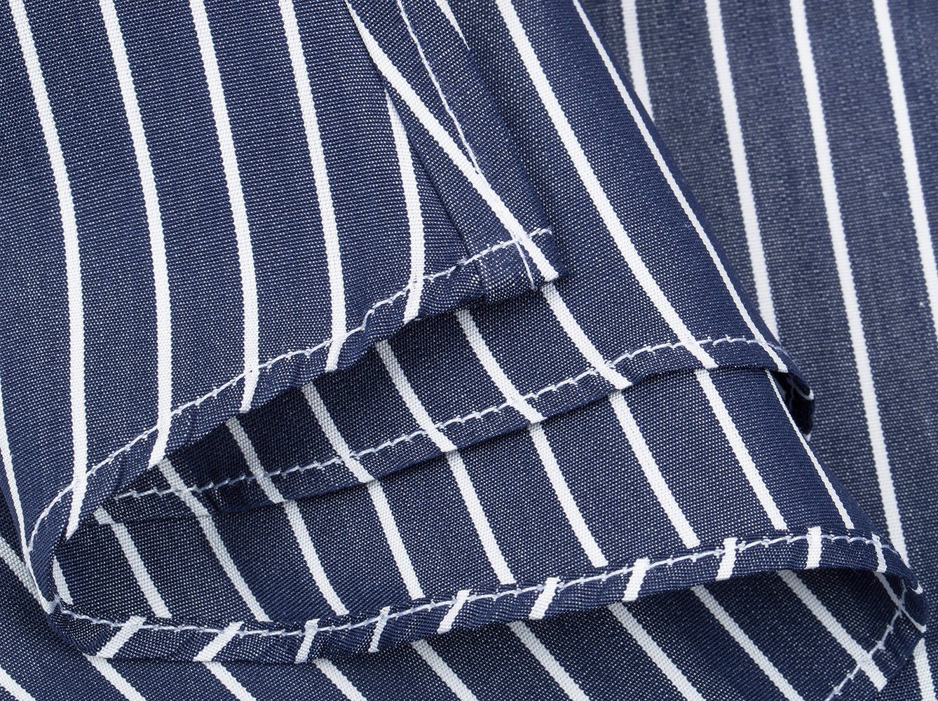Navy Chalk Stripe Dress Shirt @ The Vault