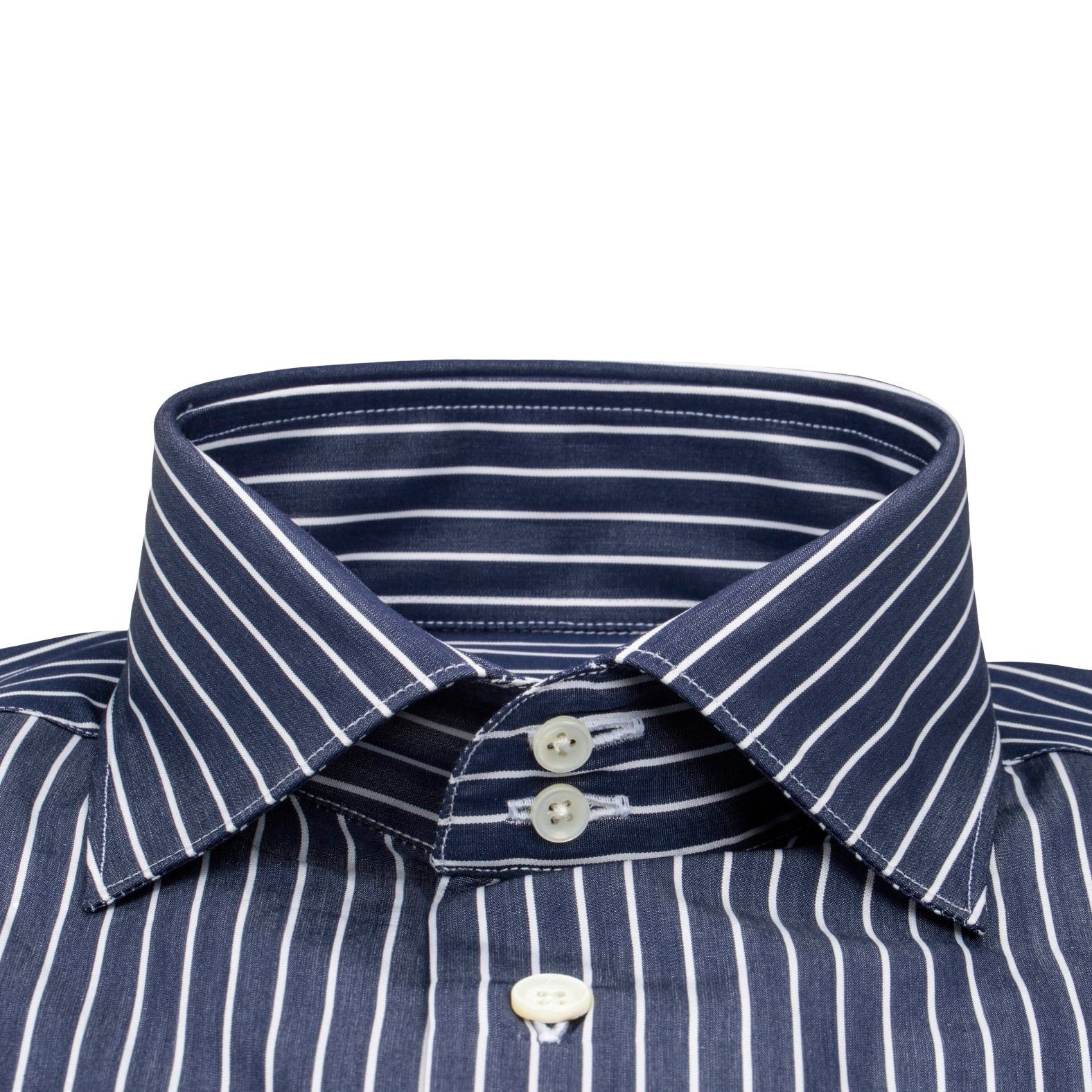 Navy Chalk Stripe Dress Shirt @ The Vault