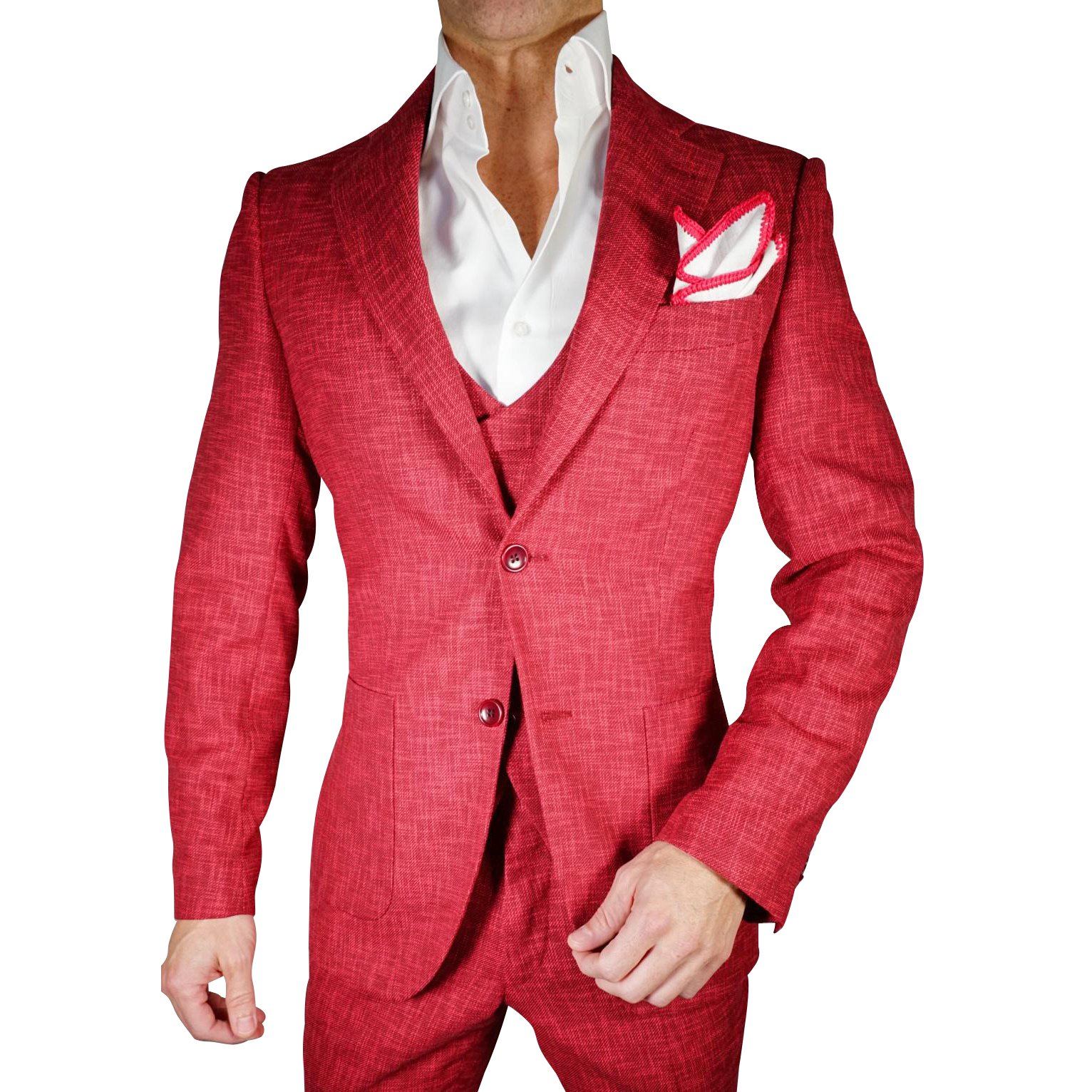 Cranberry Cardinale Lino Tweed Jacket @ The Vault