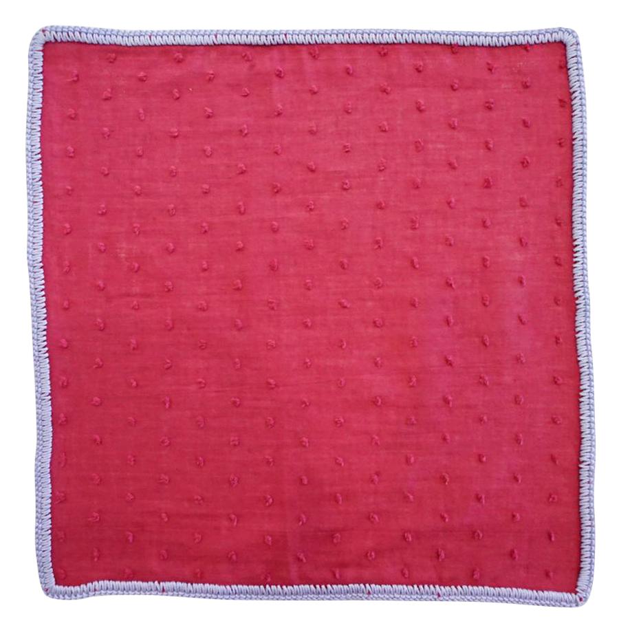 Raspberry Puntino with Lilac Blue Signature Border