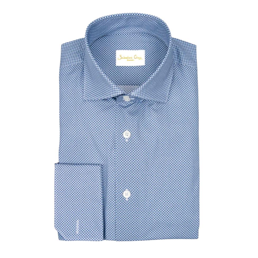 Azure Mosaic Dress Shirt