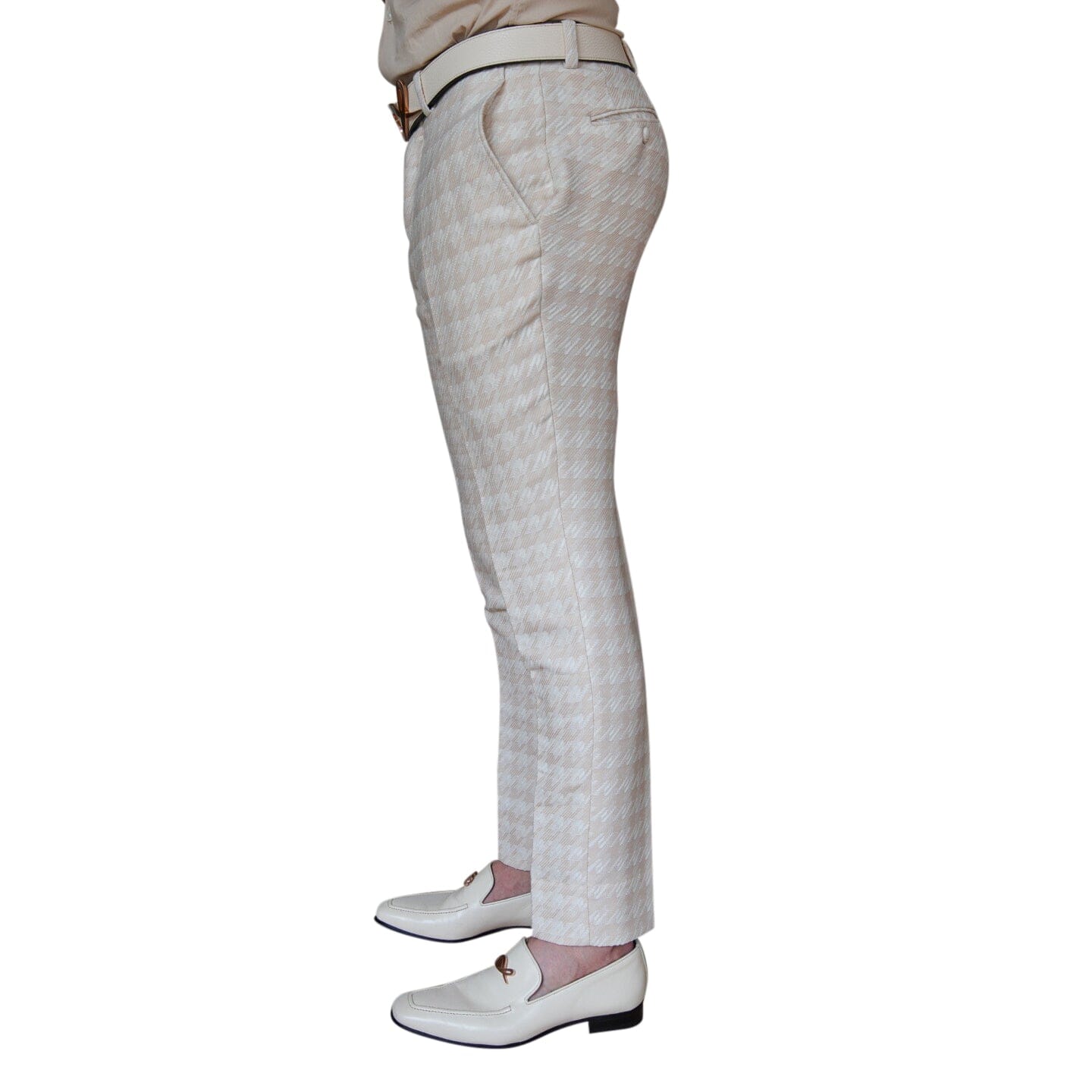 Cashew Crema Houndstooth Trousers