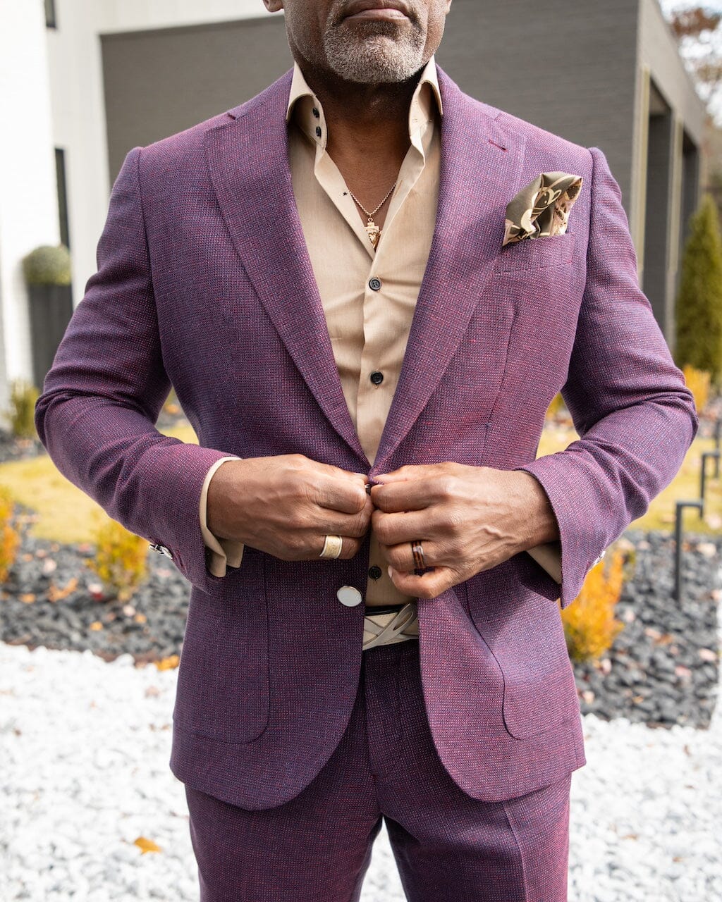 Aubergine Tweed Jacket