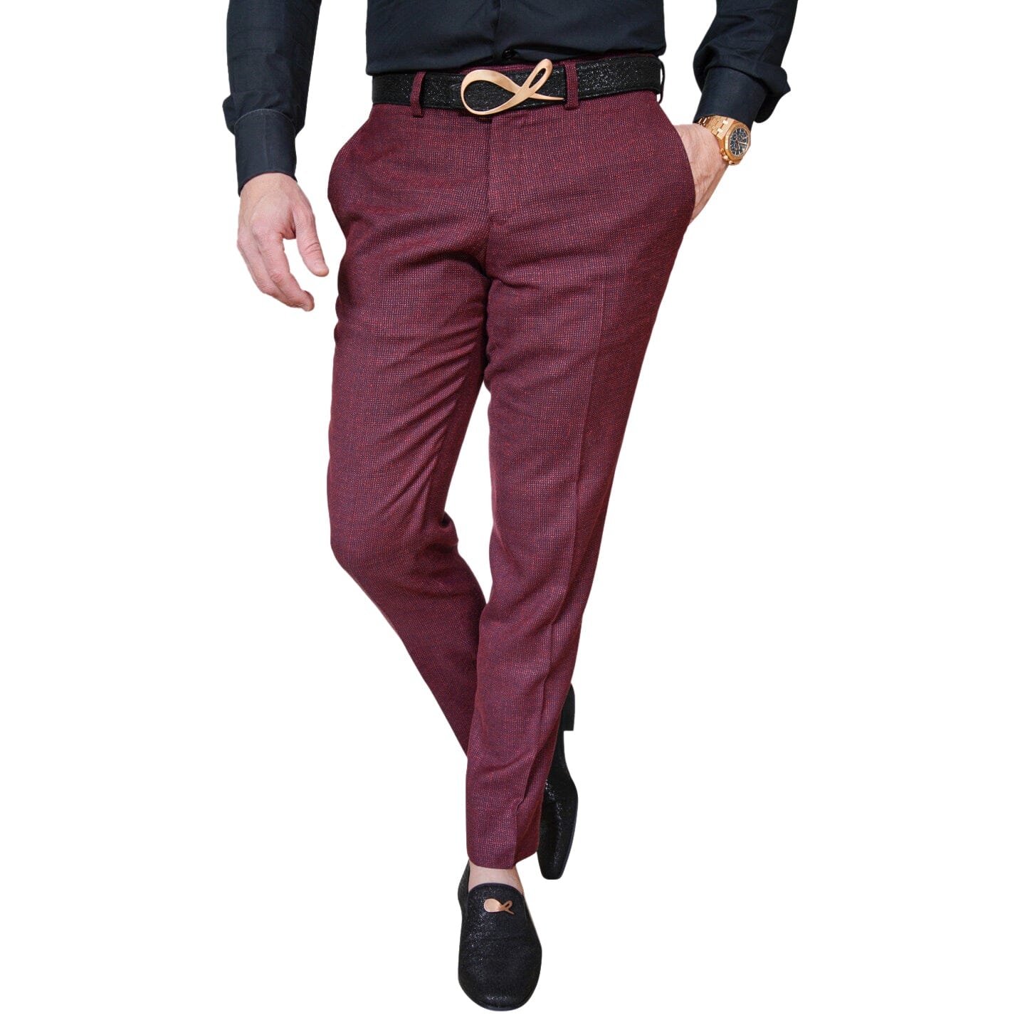 Midnight Marrone Tweed Trousers