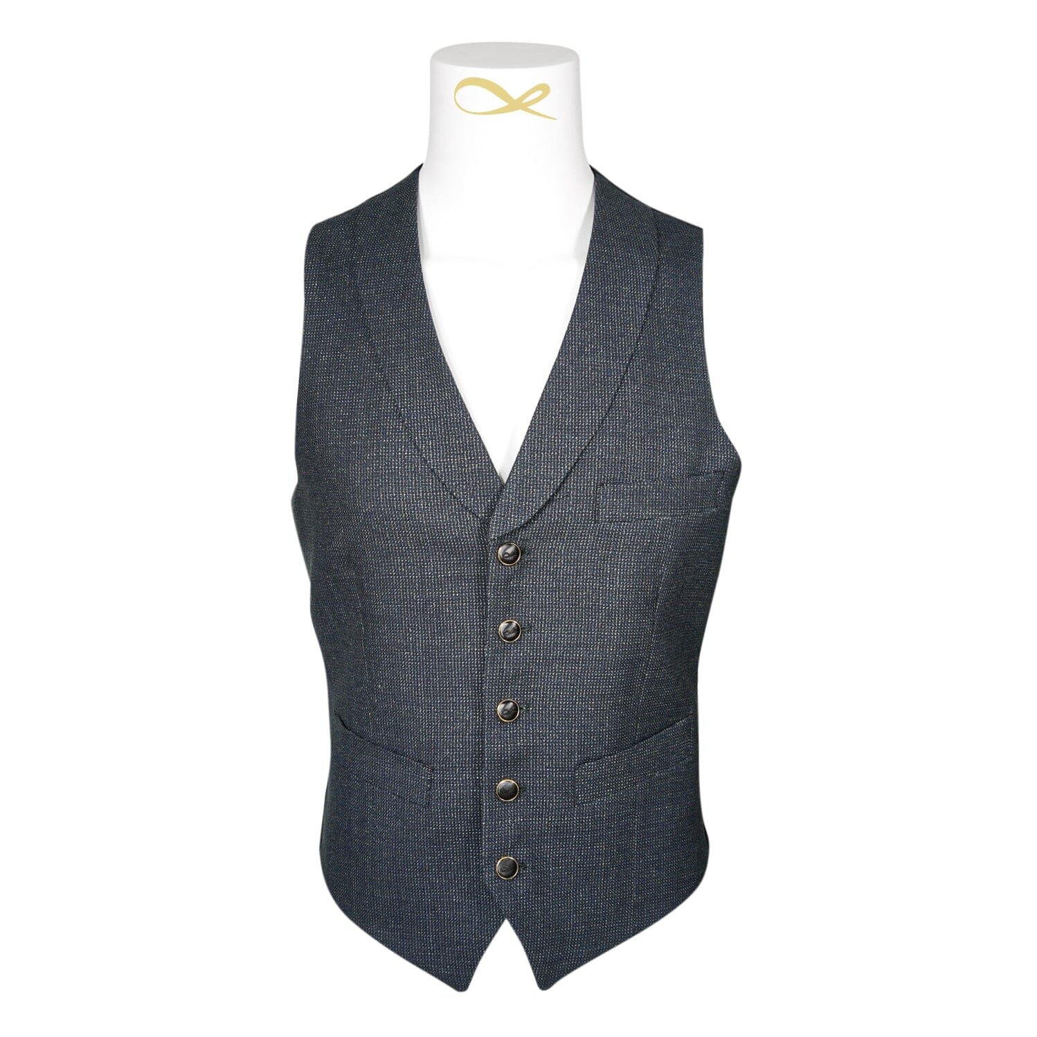 Midnight Jade Tweed Ciottoli Waistcoat