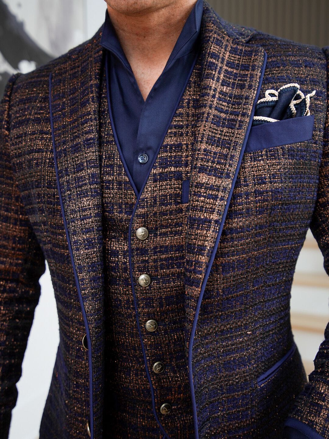 Midnight Bronze Boucle Jacket