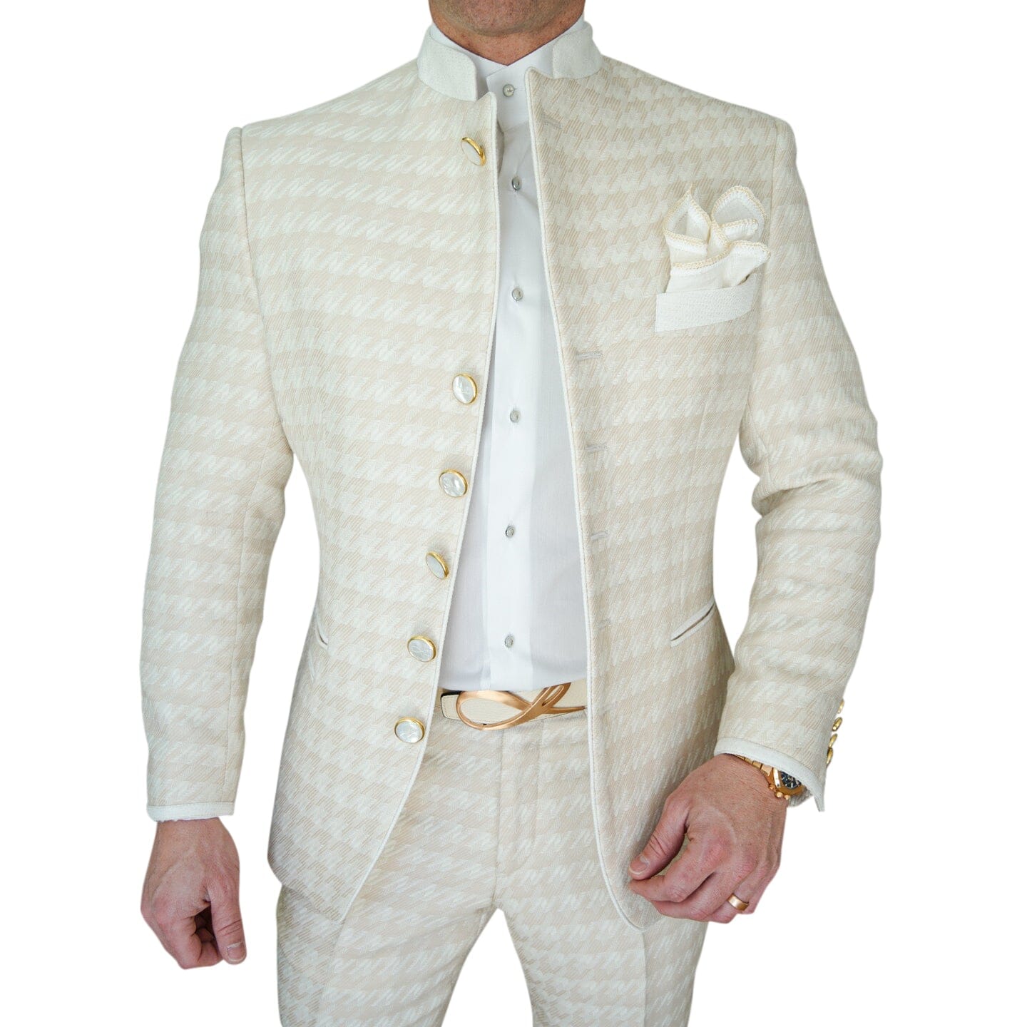 Cashew Crema Houndstooth Mandani Jacket