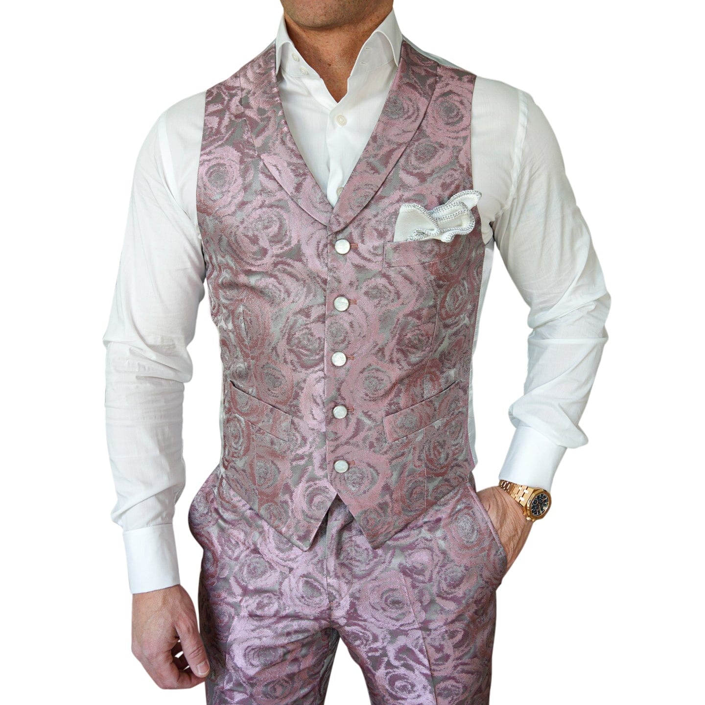 Ice Mauve Rosa Ciottoli Waistcoat