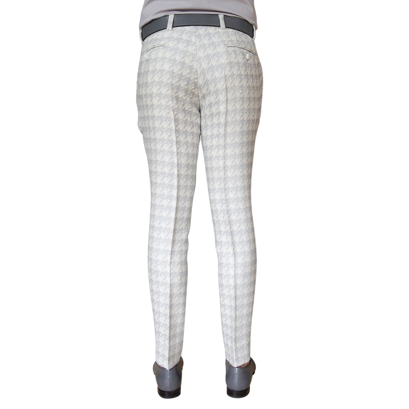 Oyster Grigio Houndstooth Trousers
