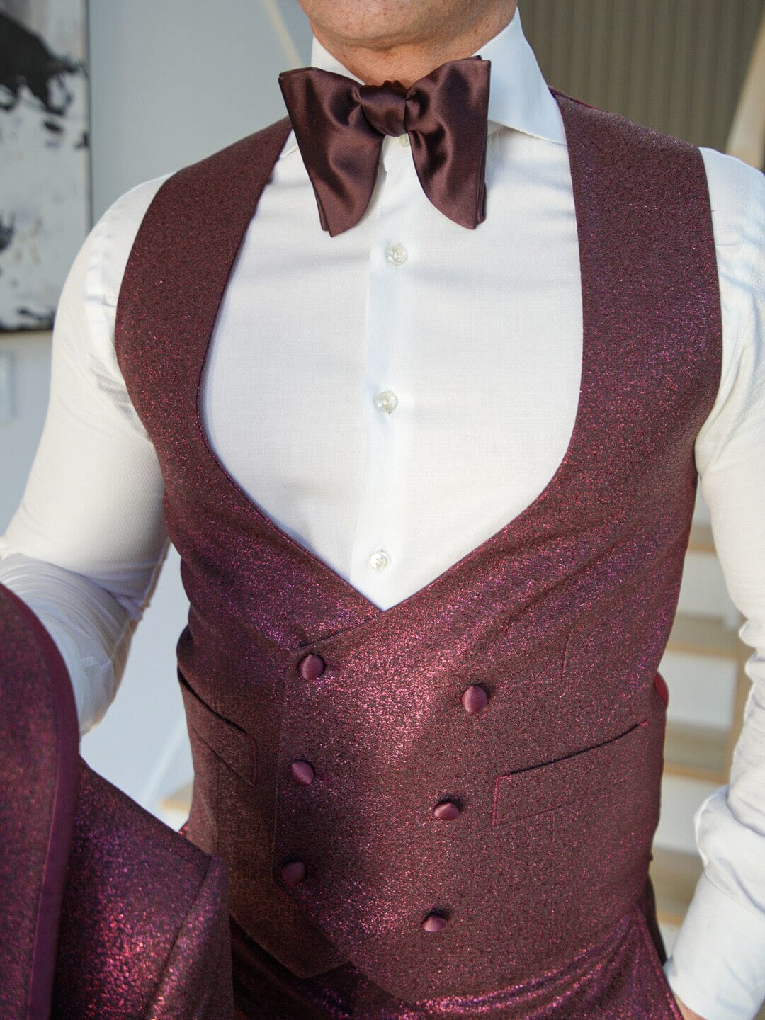 Scarlet Lustro Naked Double Breasted Waistcoat