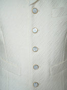 Vanilla Crema Houndstooth Ciottoli Waistcoat