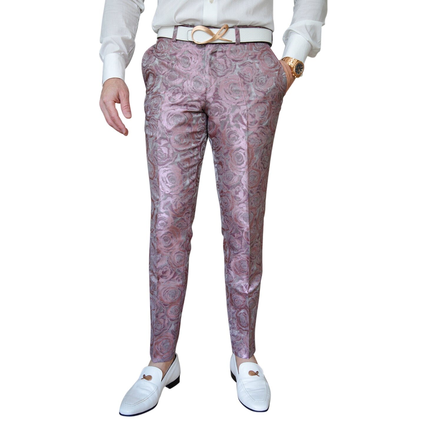 Ice Mauve Rosa Tuxedo Trousers