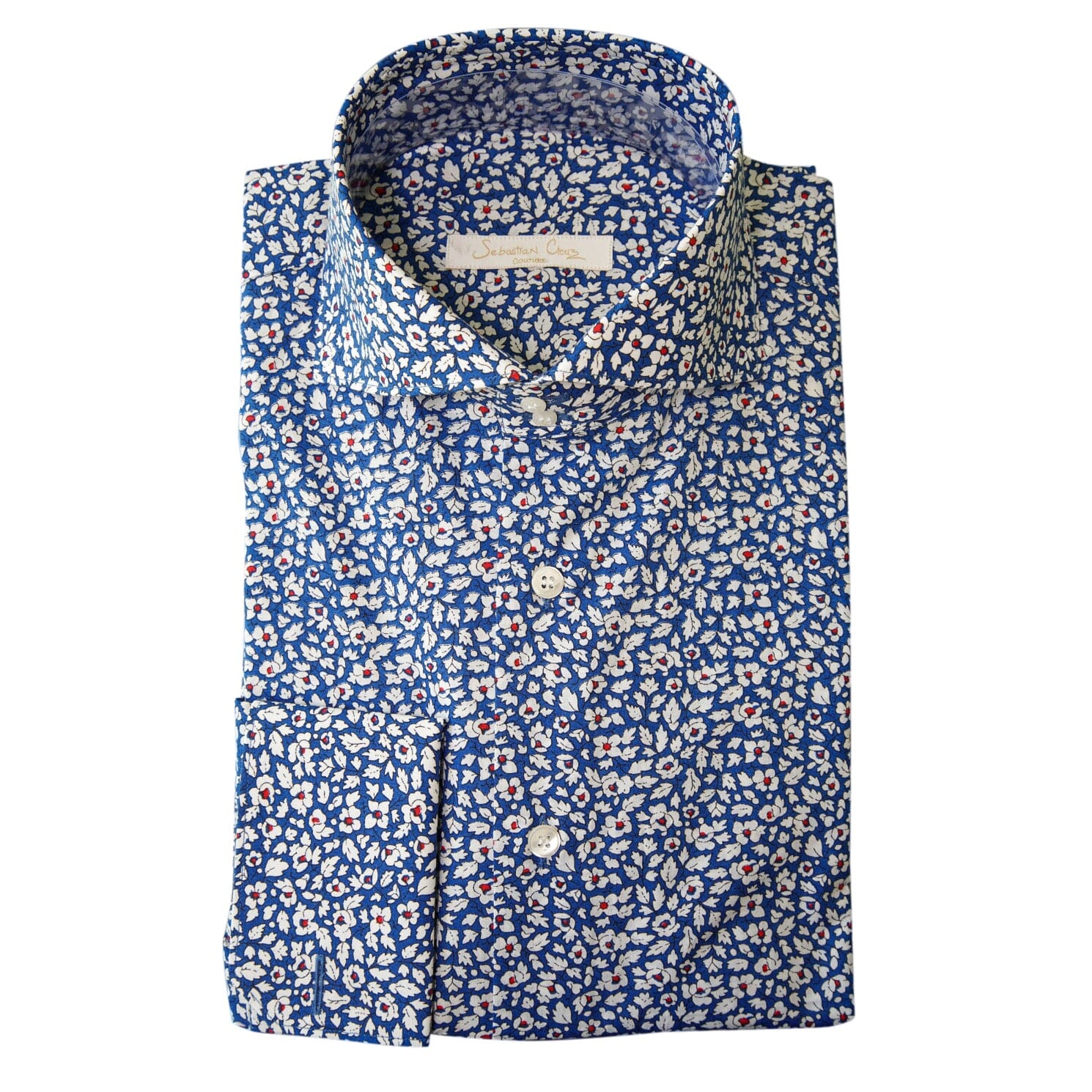 Blue Hibiscus Dress Shirt