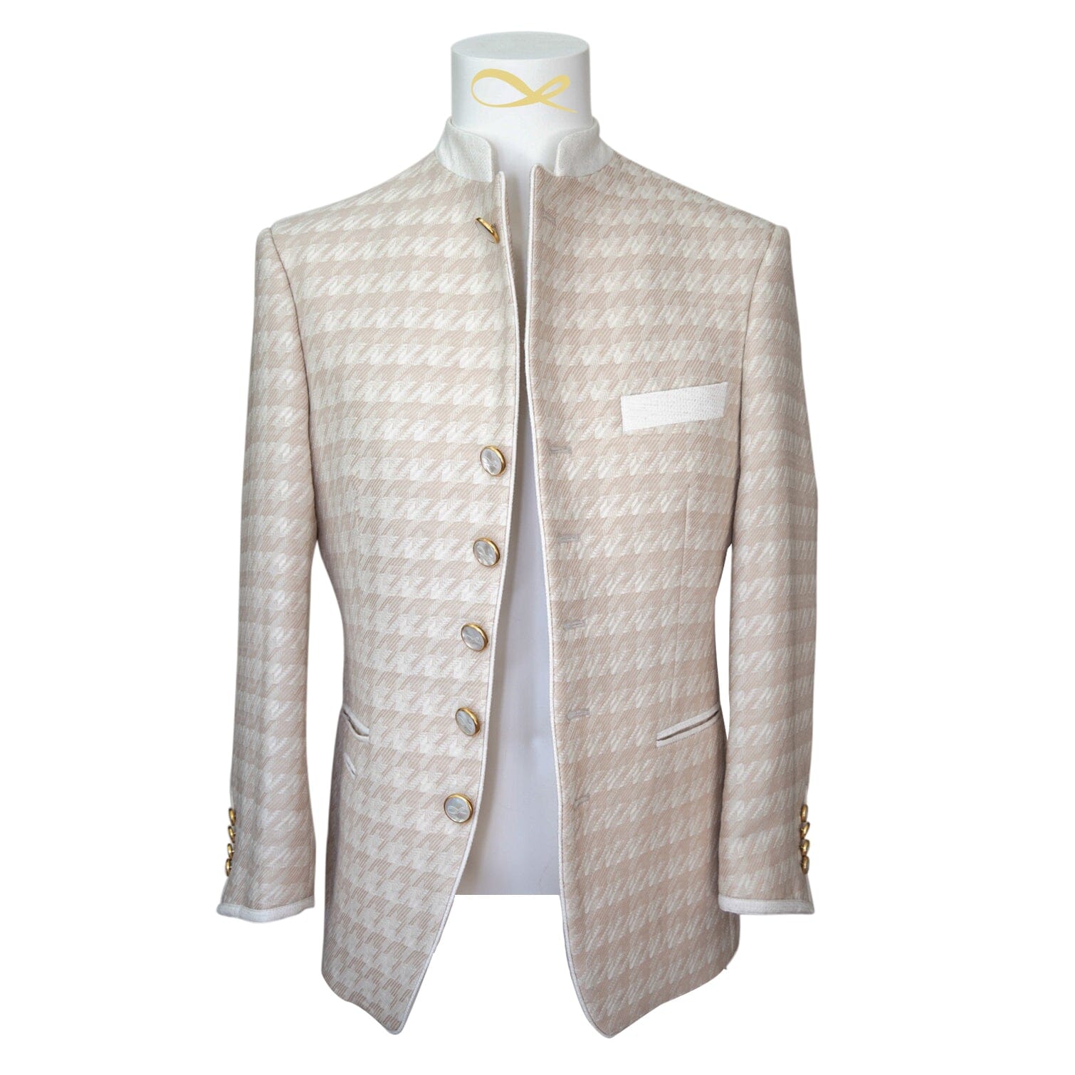 Cashew Crema Houndstooth Mandani Jacket