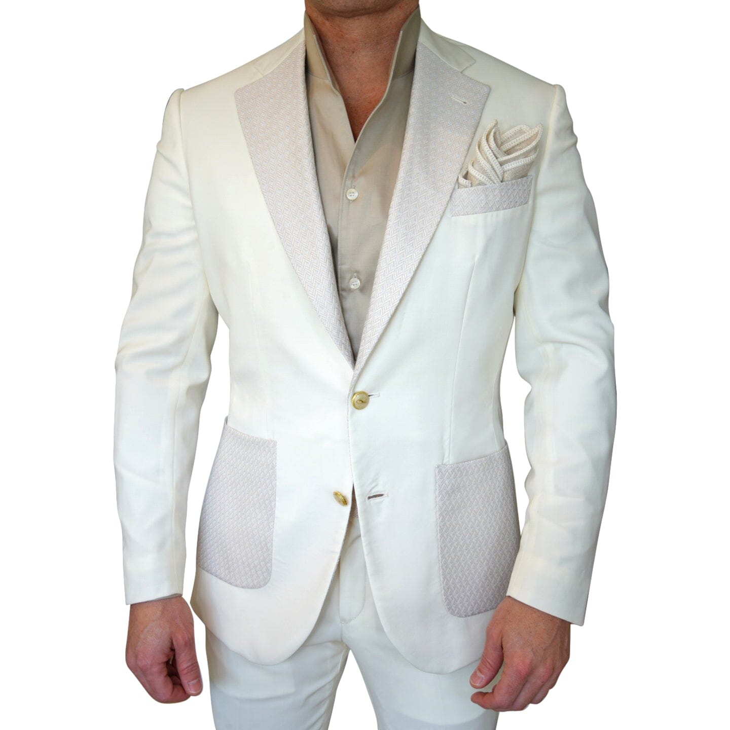 Ivory Latte Herringbone Hampton Jacket 60L Ivory Latte Herringbone Hampton Jacket 60L