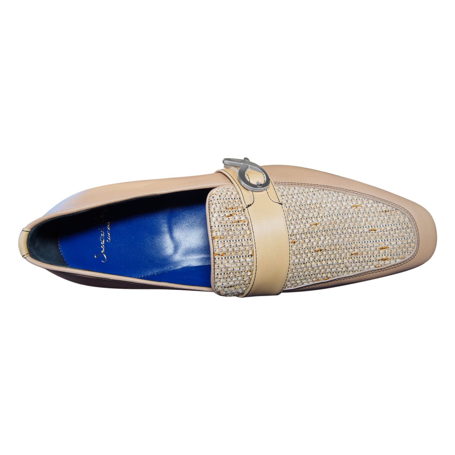 Tan Cestino Monk Silver Loafer