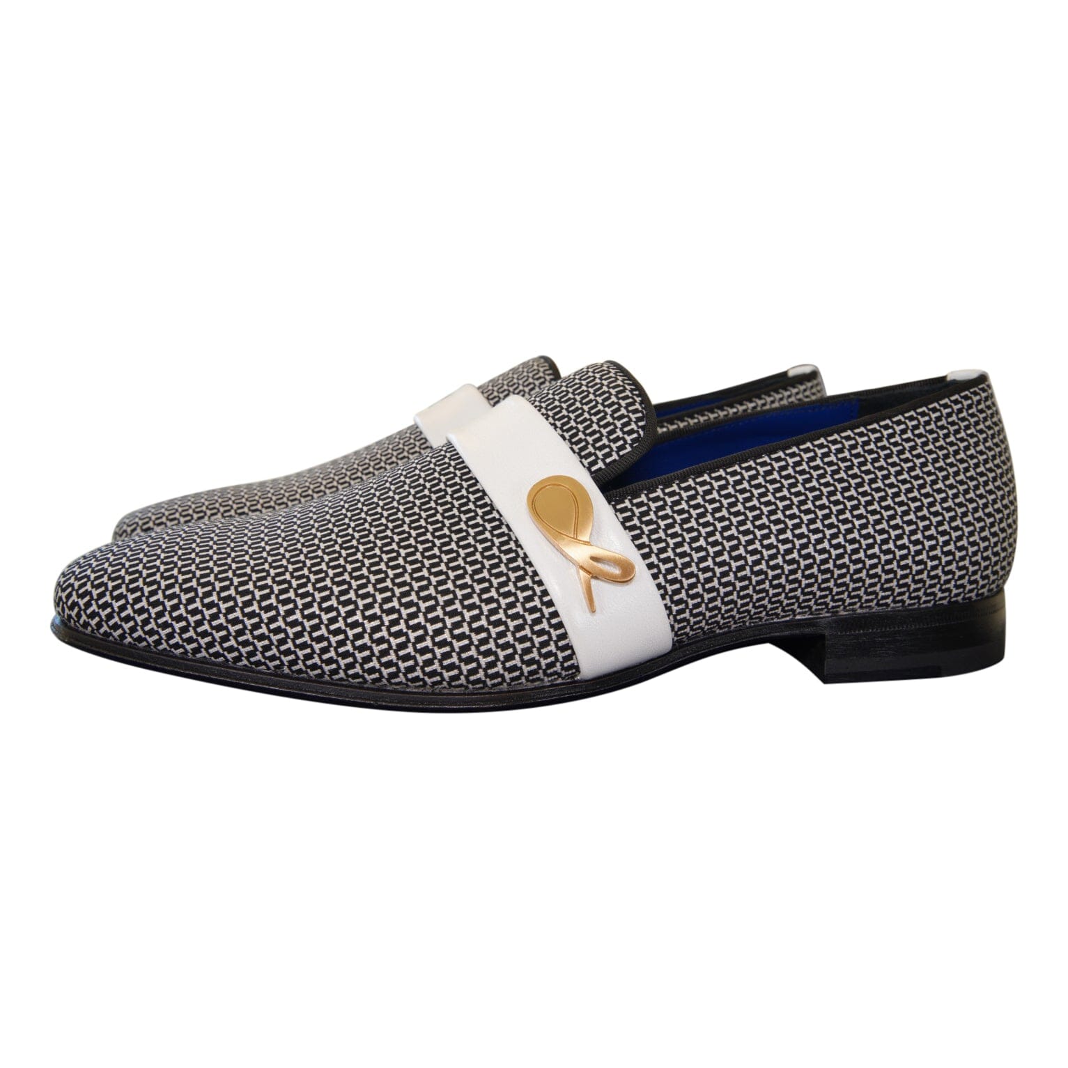 White Croccante Loafer With Yellow Gold Hardware