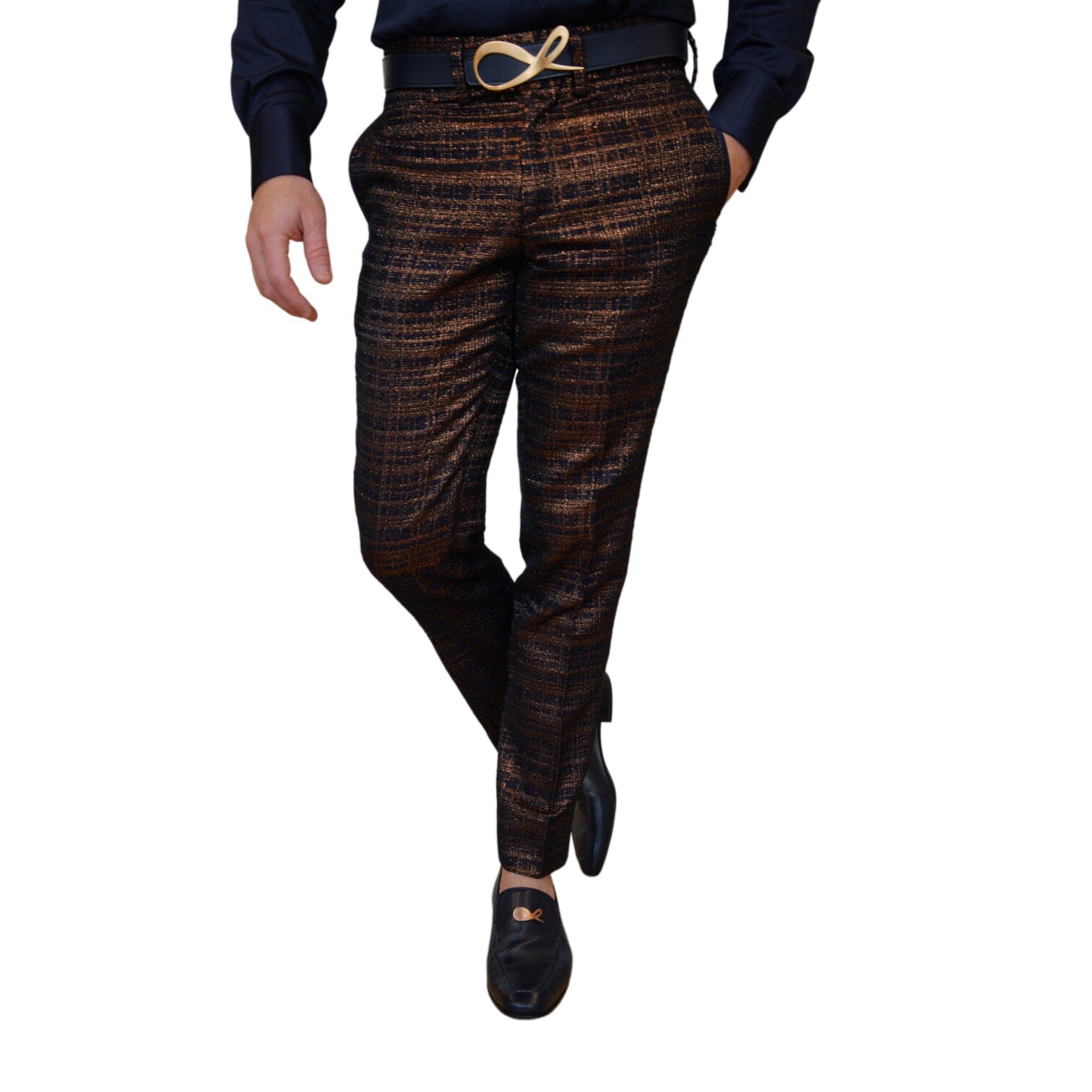 Midnight Bronze Boucle Trousers