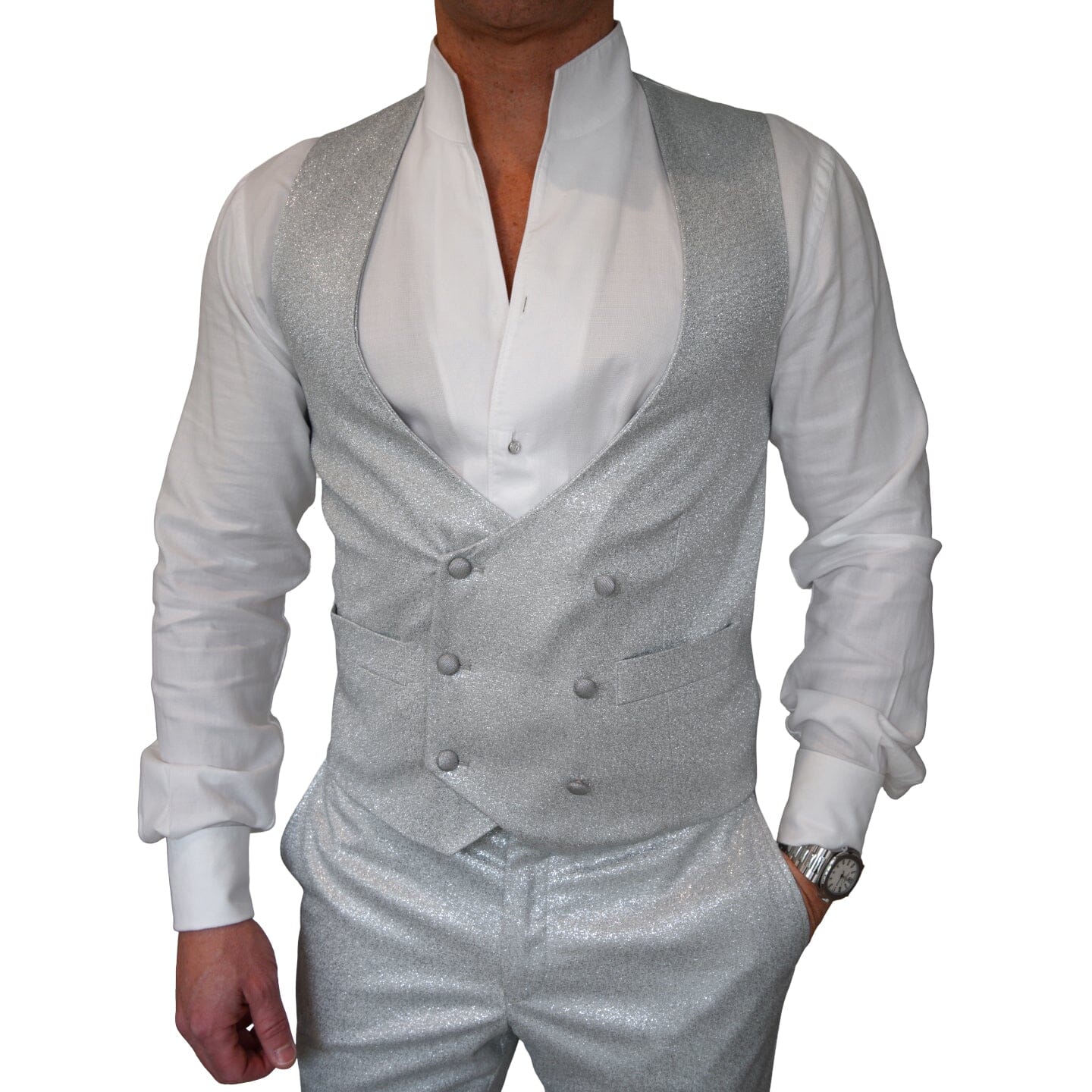 Palladium Lustro Naked Double Breasted Waistcoat 44L Palladium Lustro Naked Double Breasted Waistcoat 44L