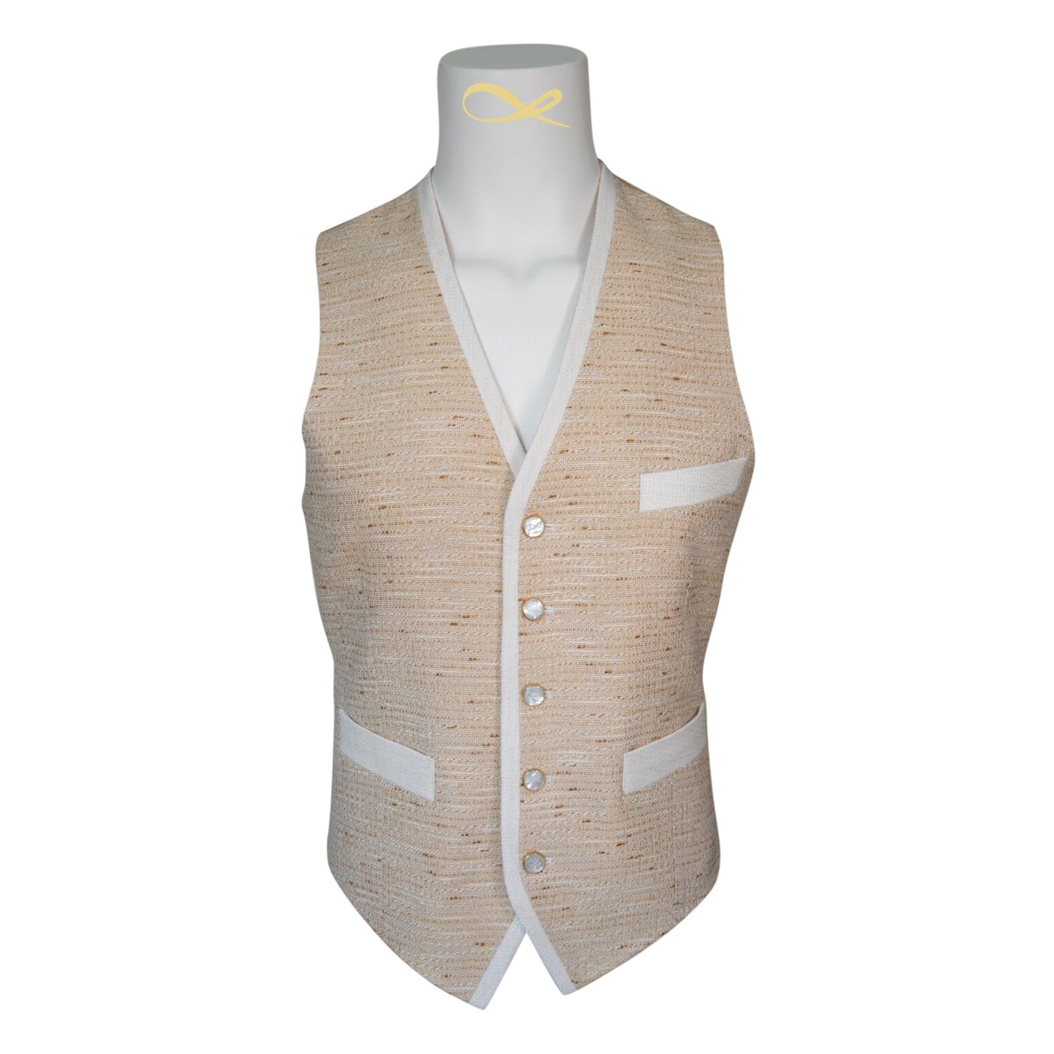 Golden Fieno Tweed Ciottoli Waistcoat