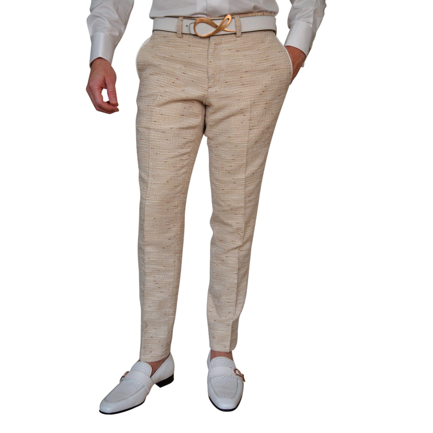 Golden Fieno Tweed Trousers