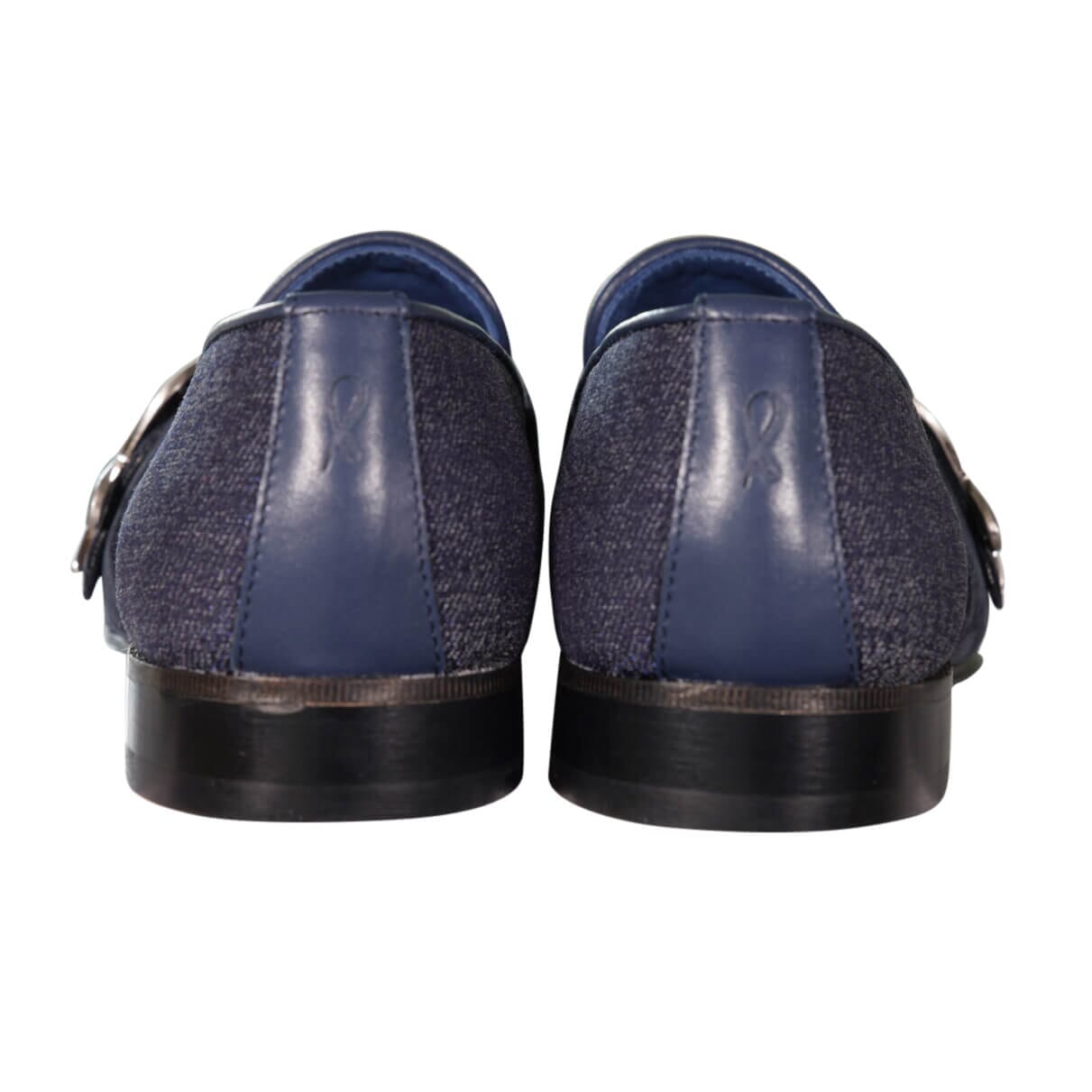 Vintage Denim Tweed Yellow Gold Monk Loafer