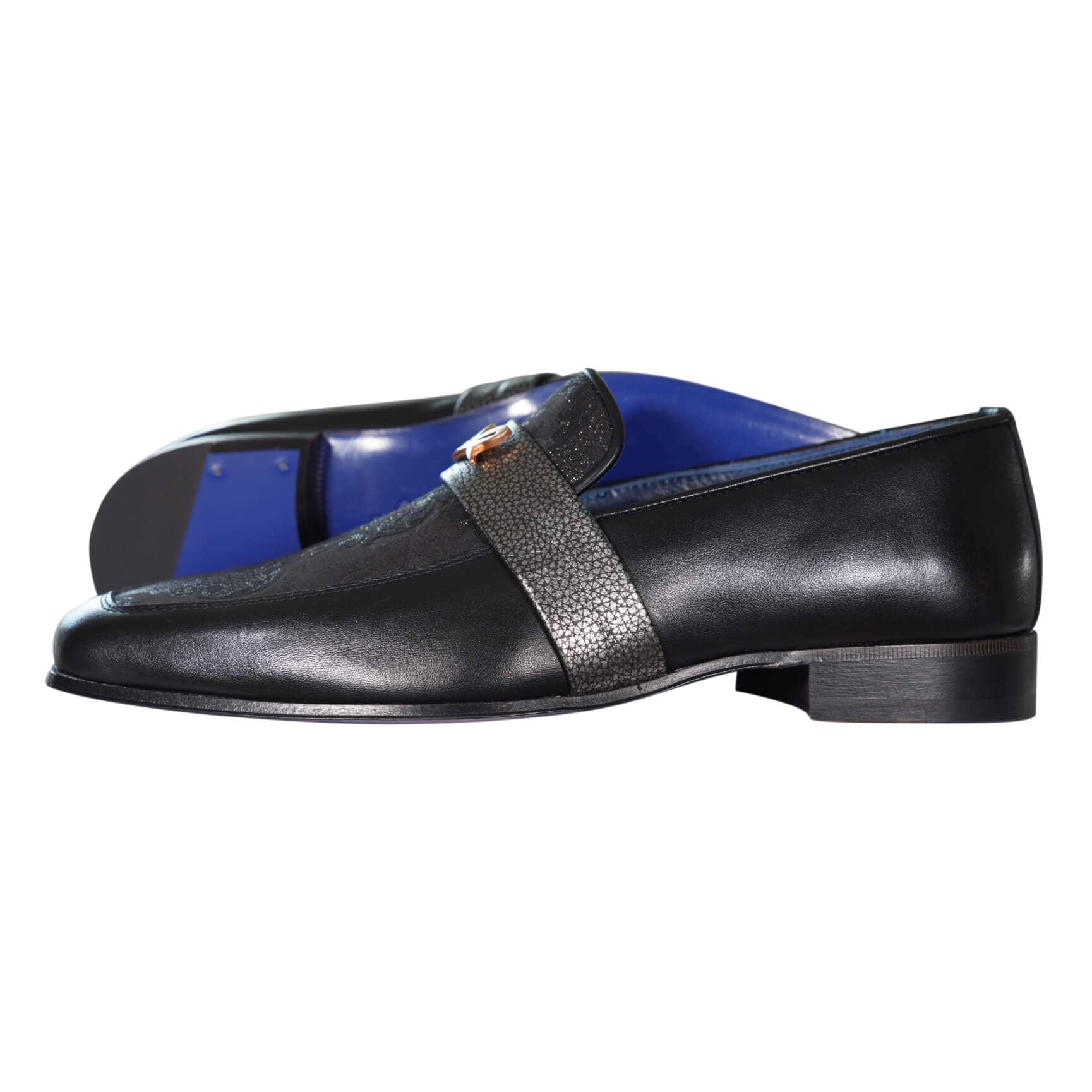 Black Oro Versailles With Rose Gold Hardware Loafer