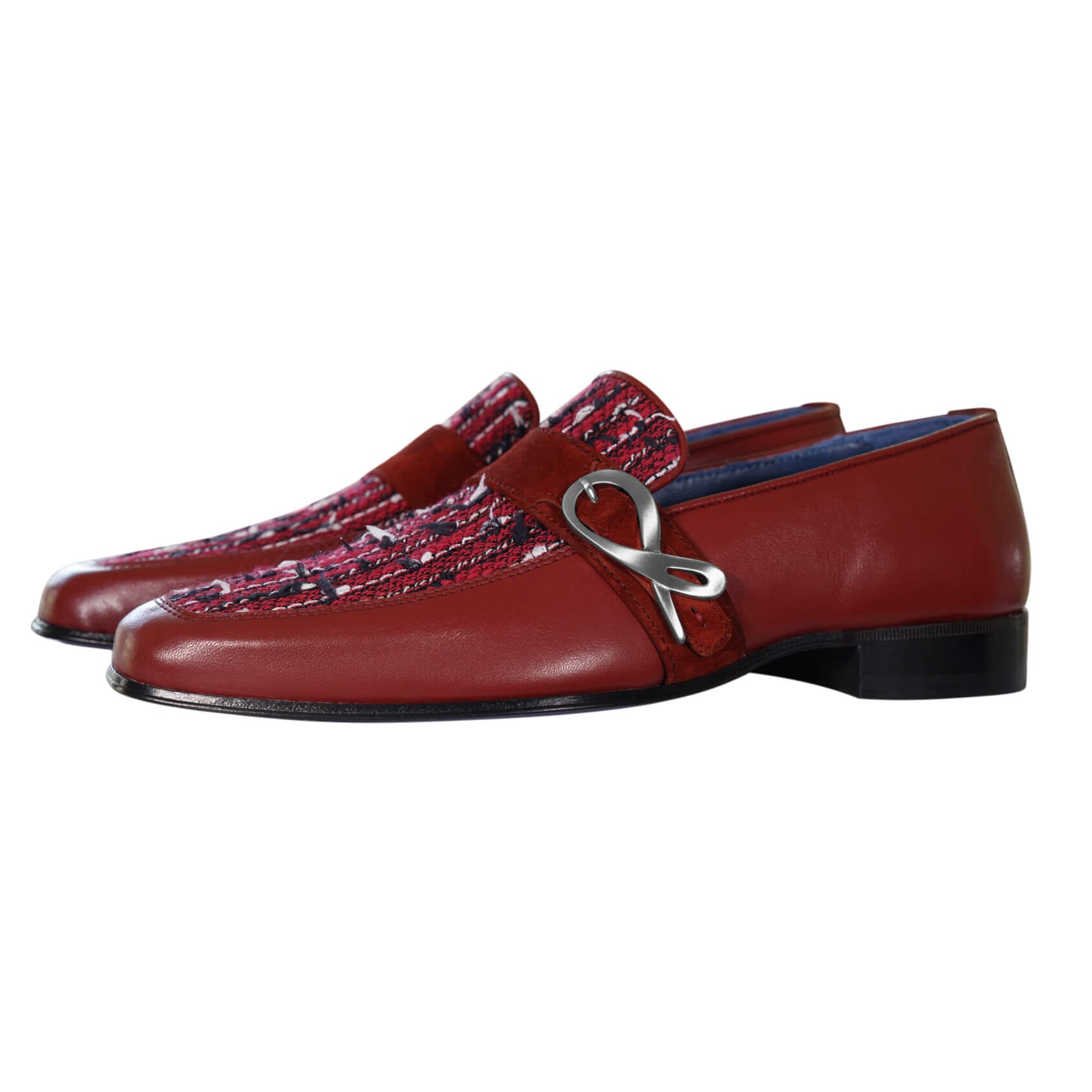Ruby Boucle Silver Monk Loafer