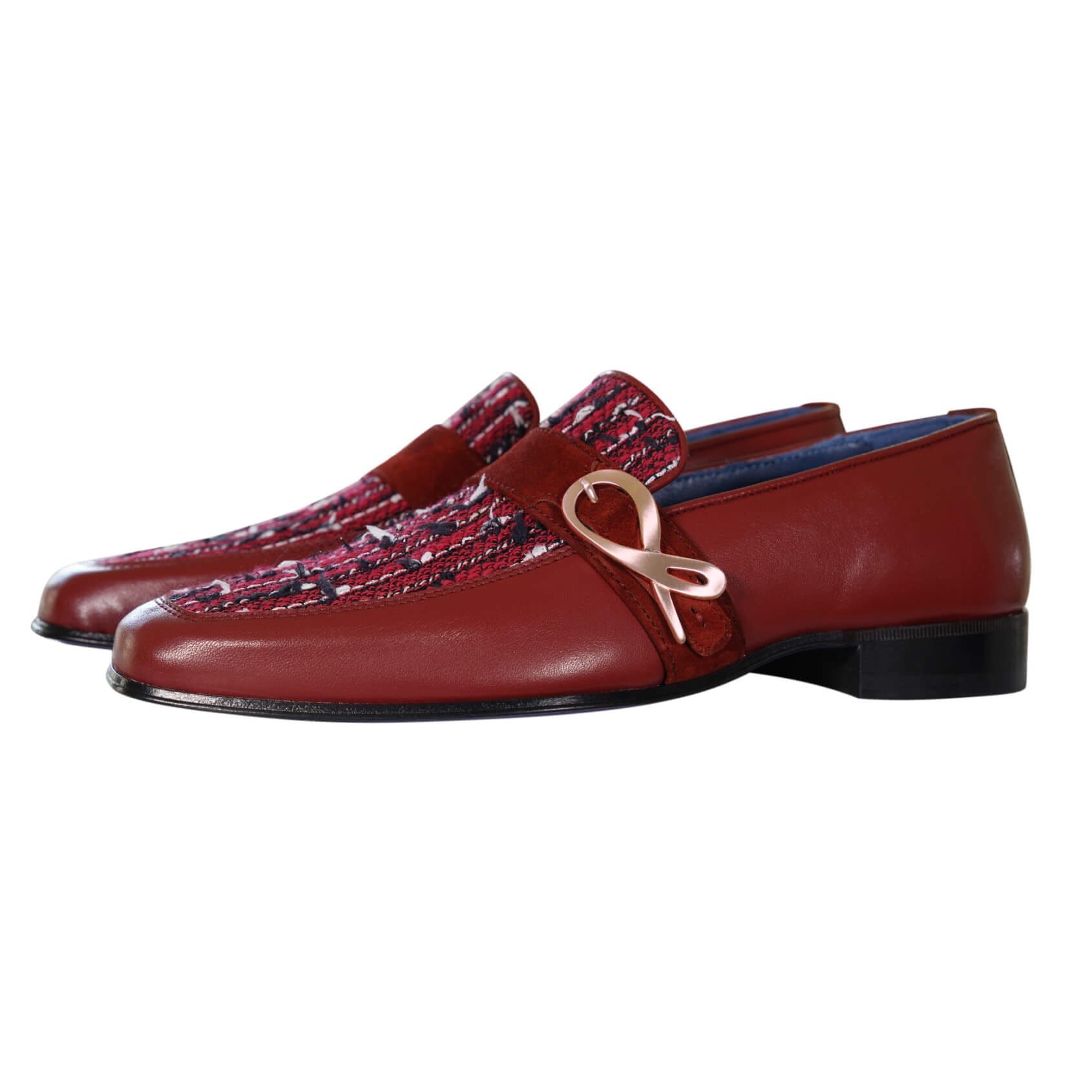 Ruby Boucle Rose Gold Monk Loafer
