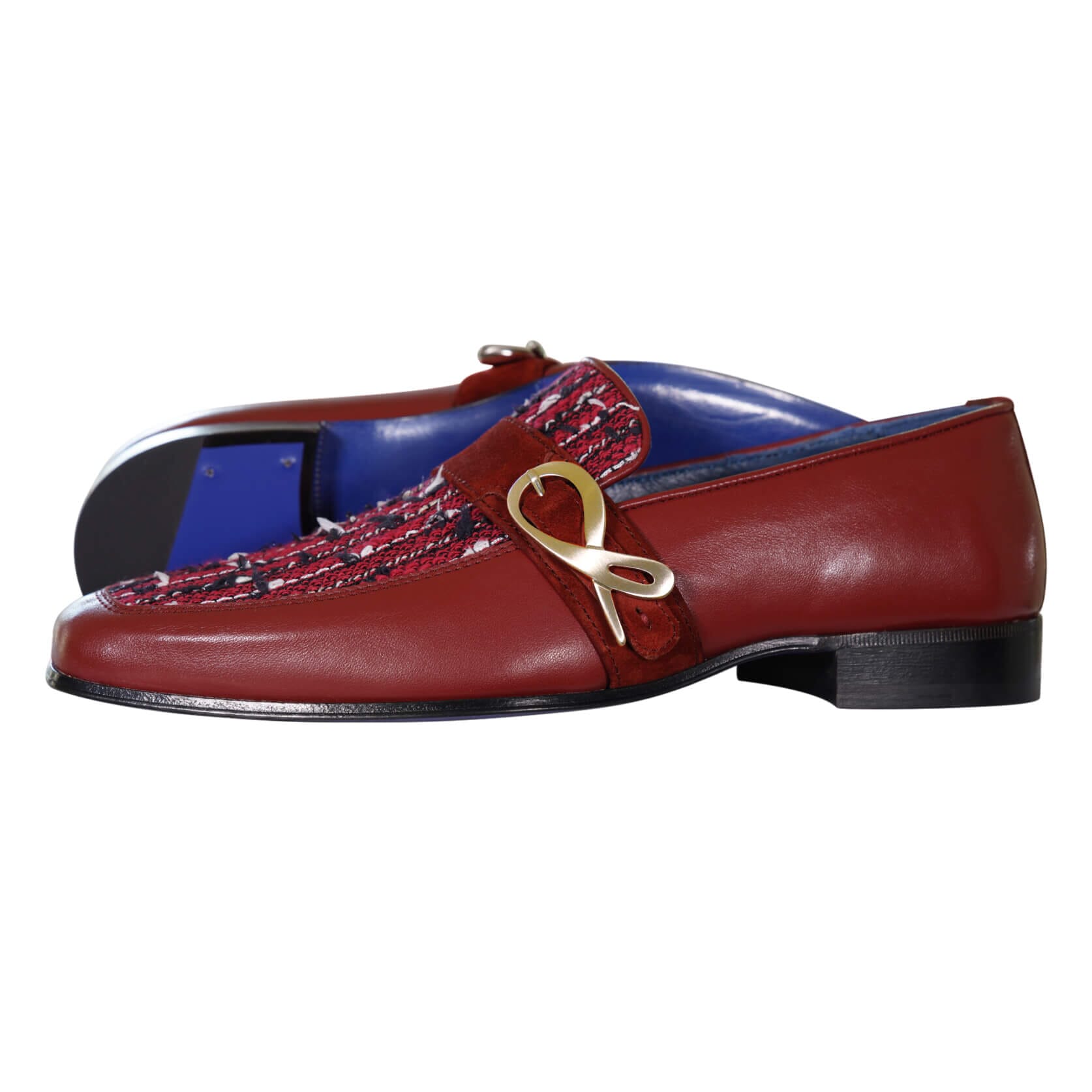 Ruby Boucle Yellow Gold Monk Loafer