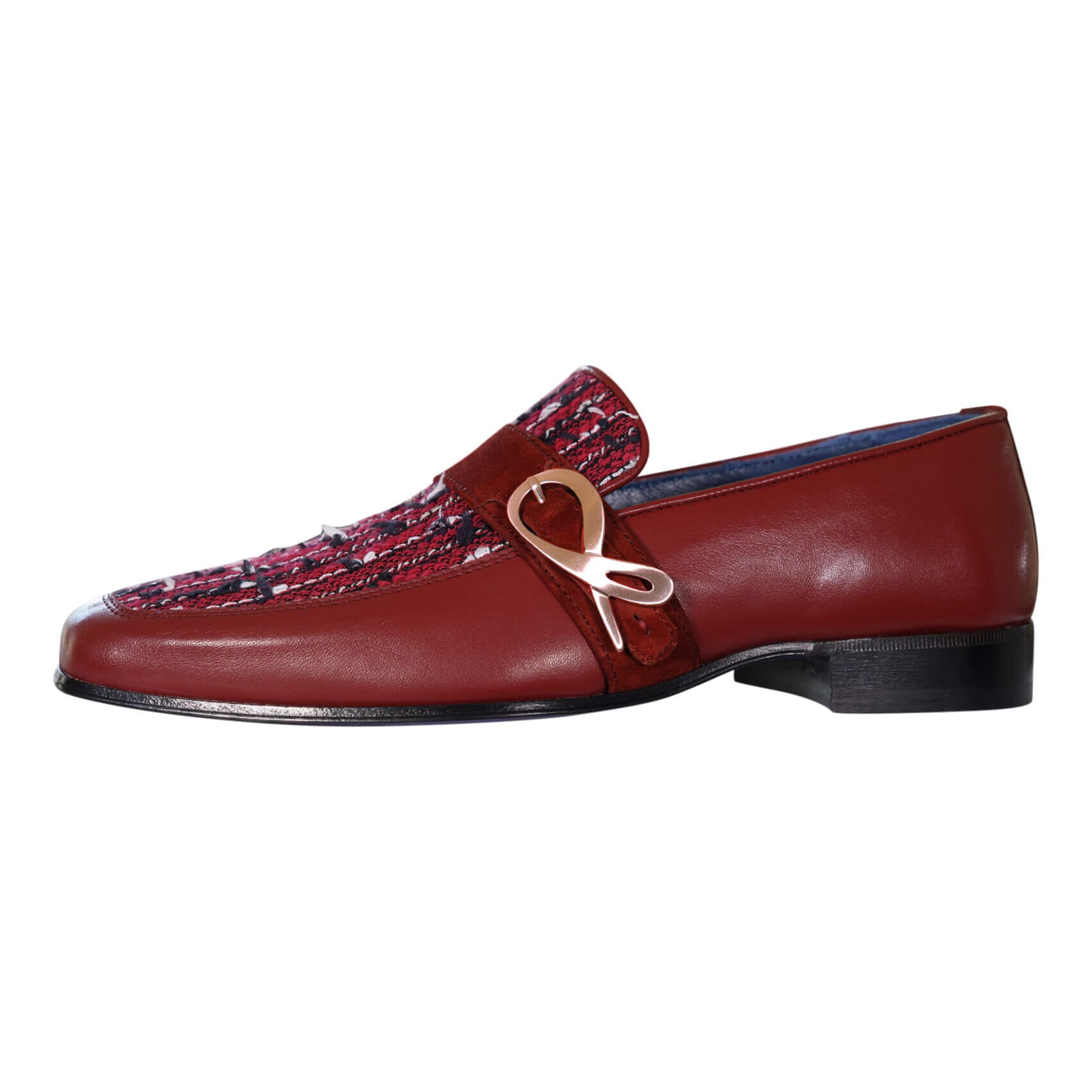 Ruby Boucle Rose Gold Monk Loafer