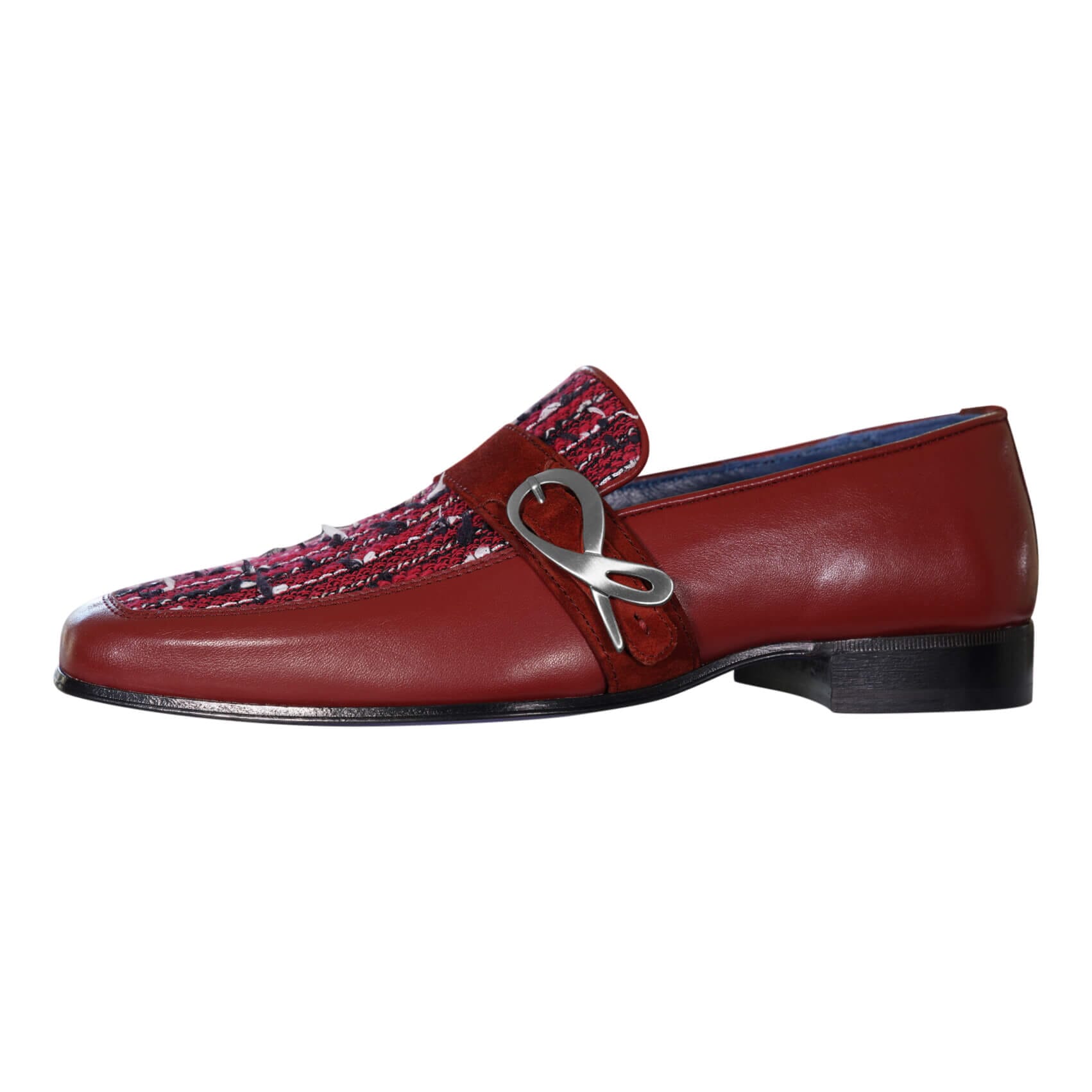 Ruby Boucle Silver Monk Loafer