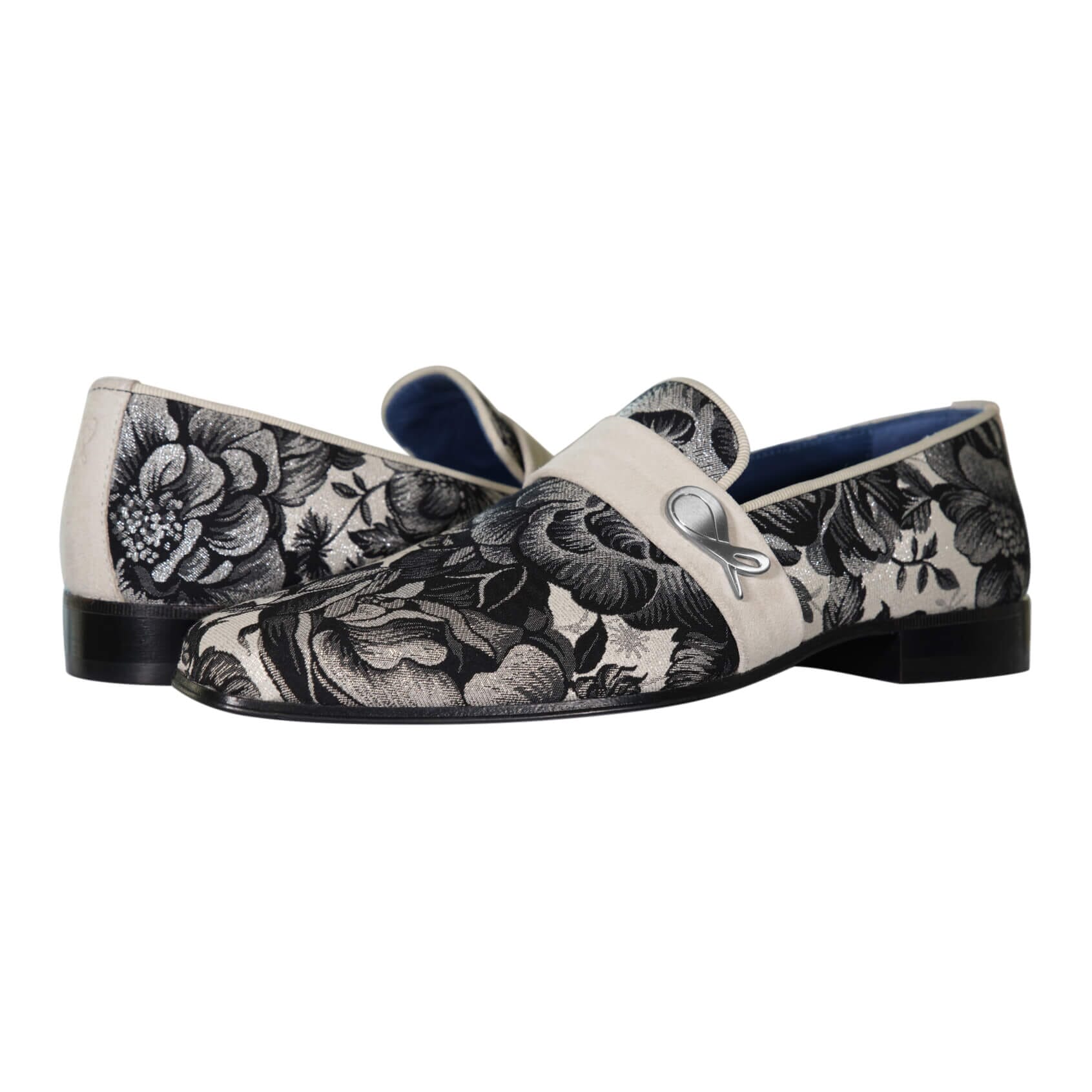 Bianco Rosa Silver Loafer