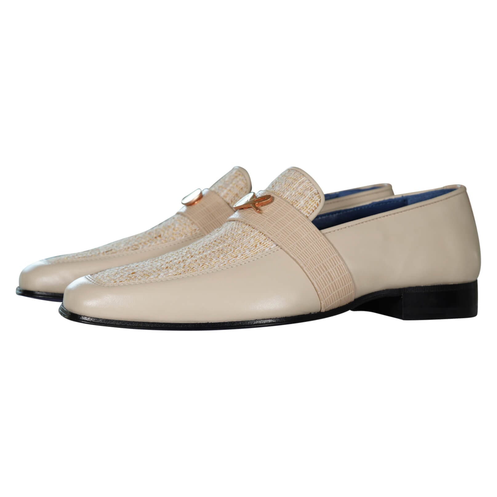 Golden Fieno With Rose Gold Hardware Loafer