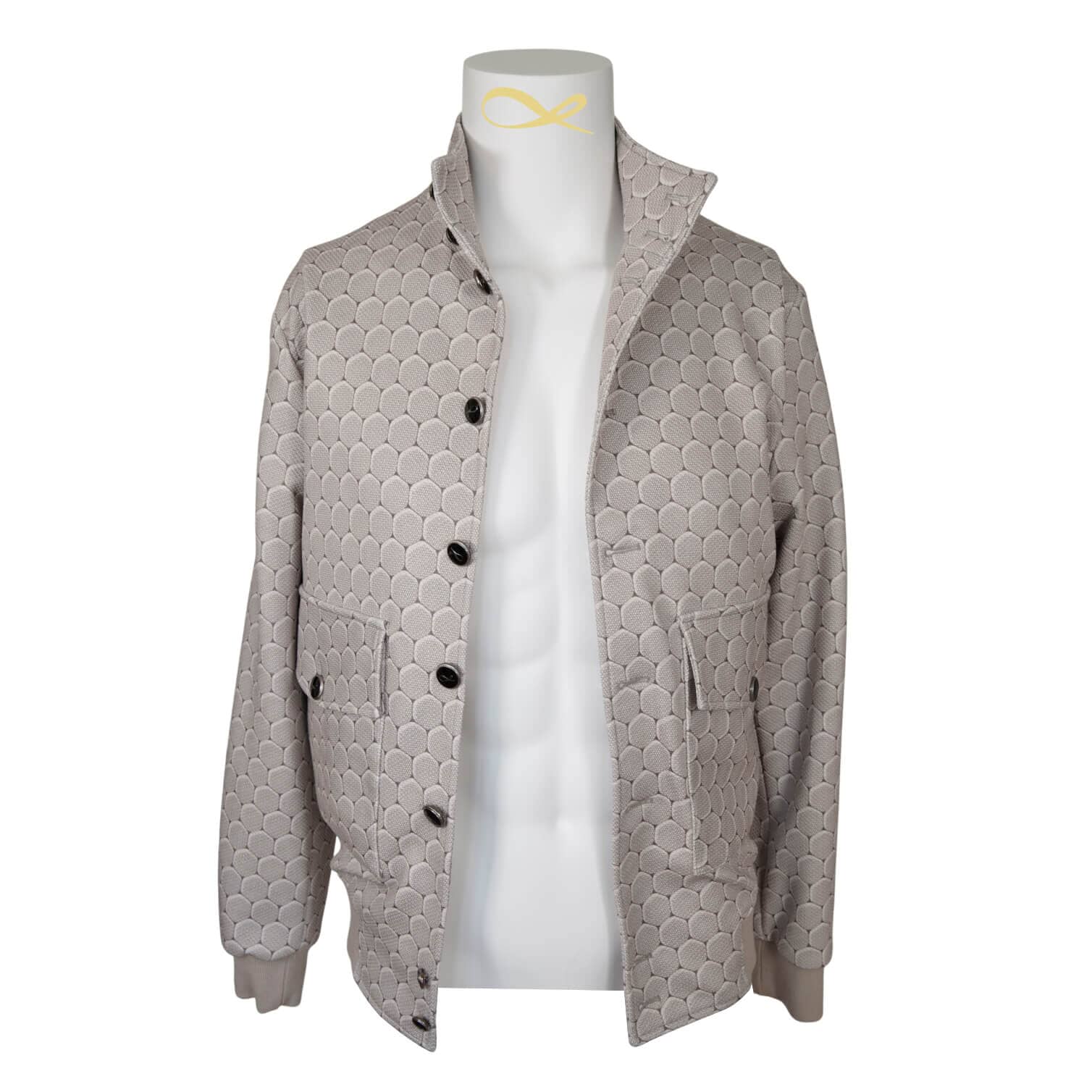 Taupe Honeycomb Luxury Performance Bomber Jacket