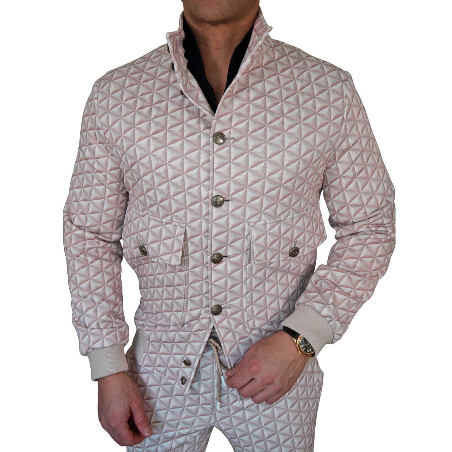 Toffee Prisma Luxury Performance Bomber Jacket