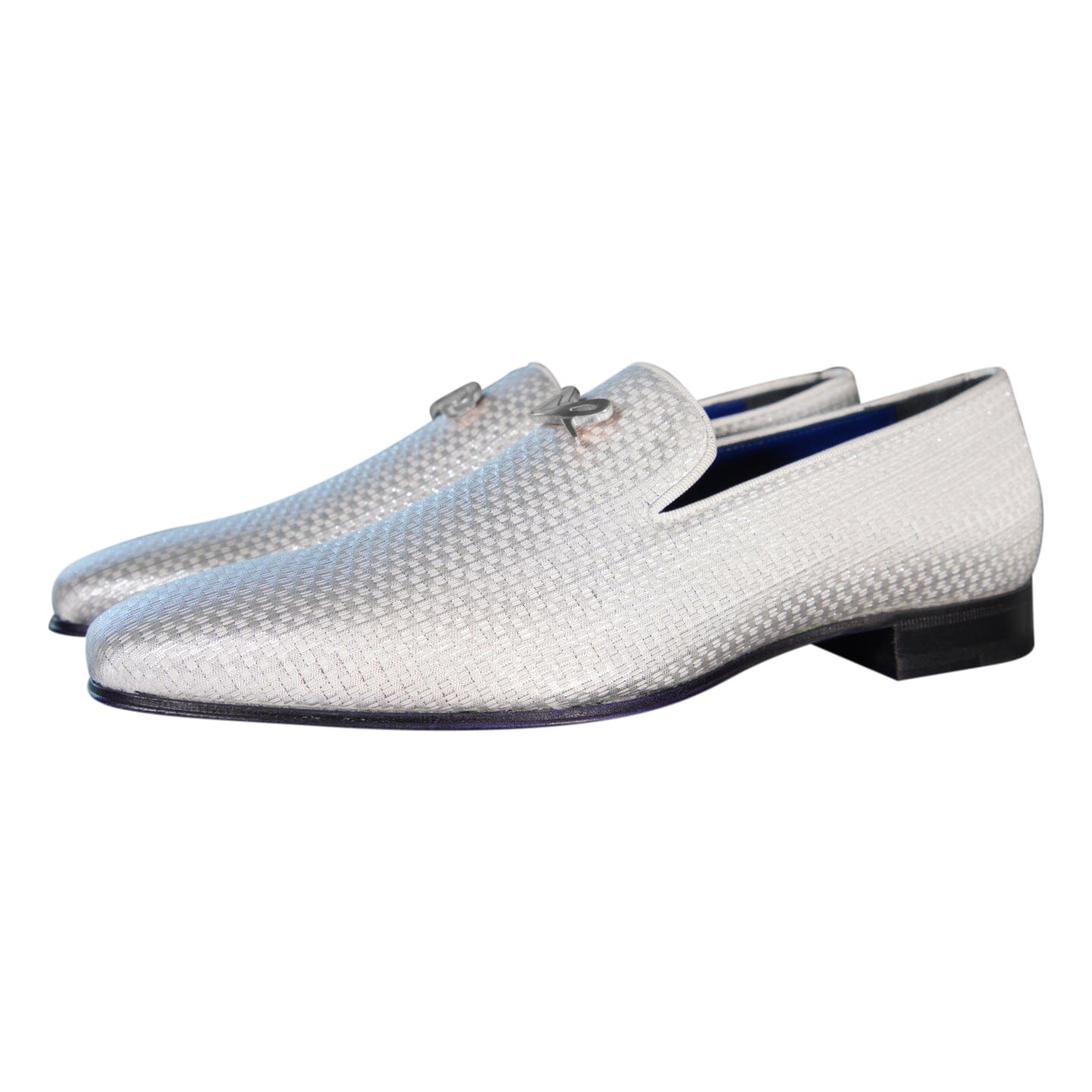 Silver Diamante With Silver Hardware Loafer